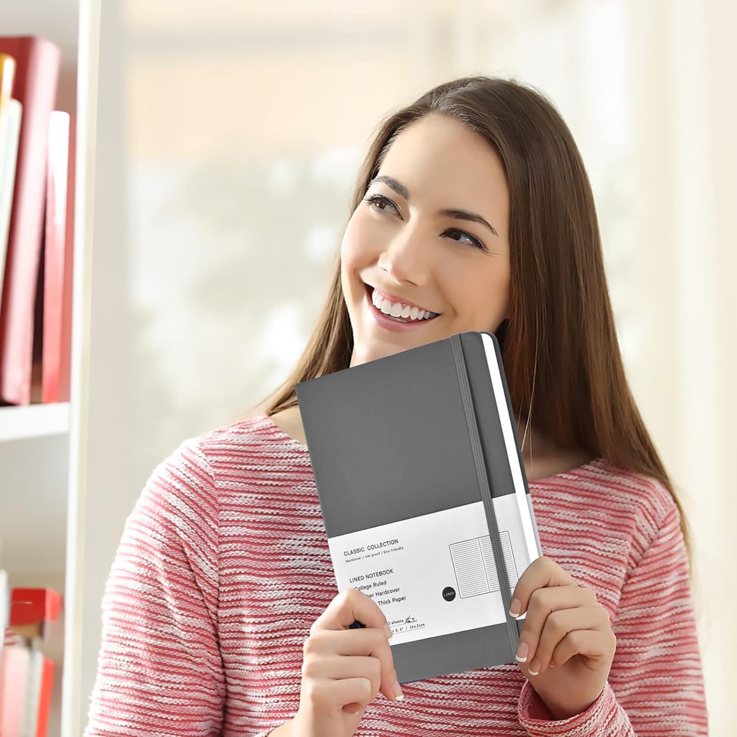 Coopay 24 Pack A5 Journal Notebooks Bulk, 160 Pages, 100GSM Thick Paper, 8.3 x 5.5 inch Hardcover Lined Leather Journals for Writing Office School Business,Bulk Notebook for Work Men Women(Gray)