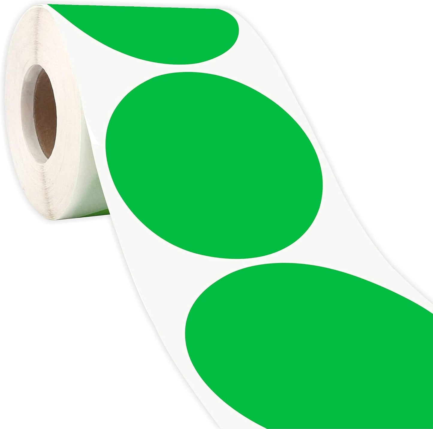 PARLAIM 3 Inch Round Permanent Adhesive Color-Code Dot Stickers,500 per Roll dots Label Dispenser Box,Iventory Circle Stickers (Dark Green)