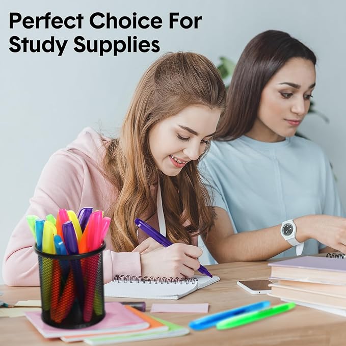 Thenshop 150 Pcs Highlighter Bulk Pack Assorted Colors Highlighter Markers Chisel Tip Fluorescent Pens for Office Classroom Back to School Supplies