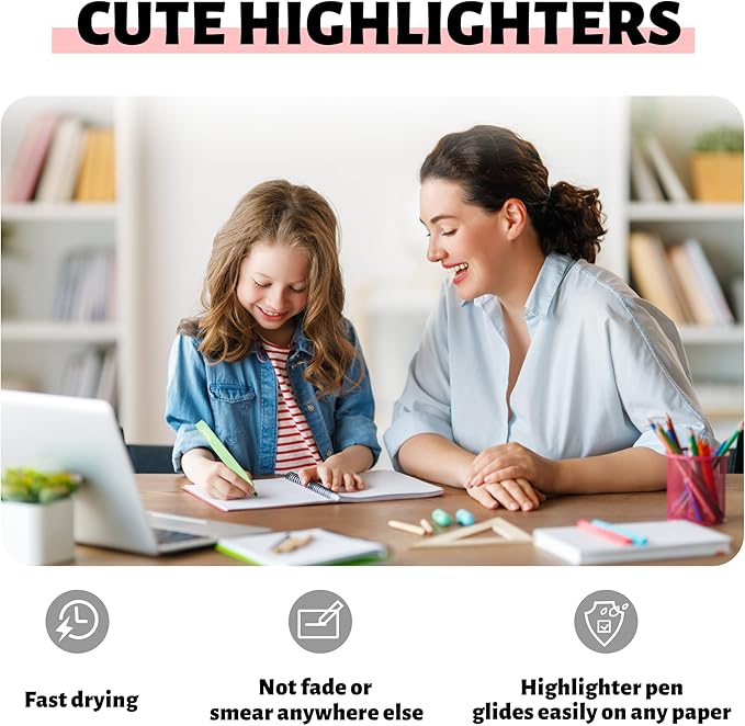 Bible Highlighters,10Pcs Chisel Tip Aesthetic Markers,Pastel Highlighters for Journaling Planner Notes School Supplies