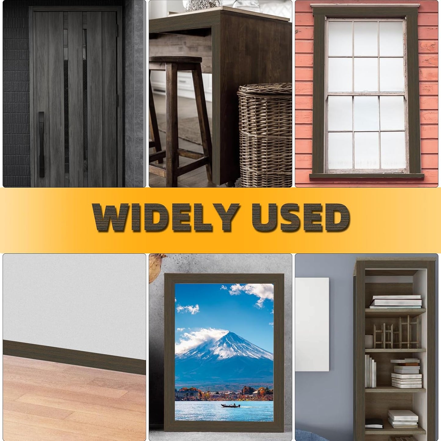 GSCIT Club Wood Grain Repair Tape, 2.3 inch X 15ft Self Adhesive Brown Walnut Grain Repair Patch for Tables, Chairs, Baseboards, Doors, Windows, Floors, Handicraft DIY.