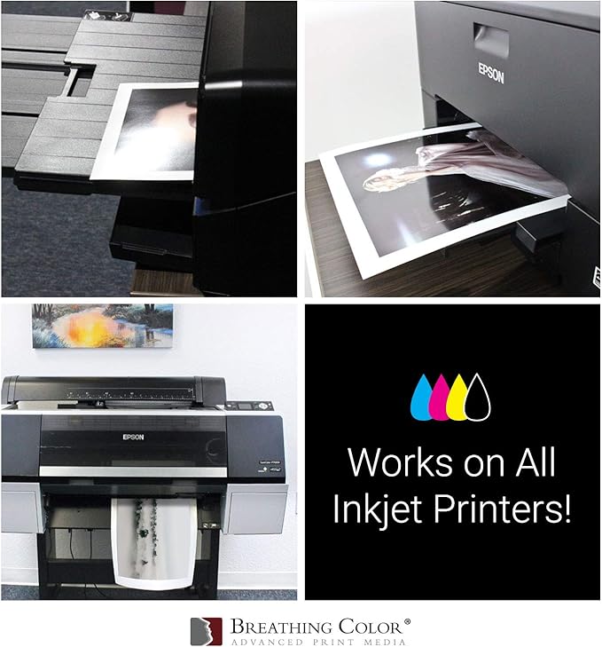 Vibrance Metallic Photo Printer Paper 10 mil 255 gsm Premium Photo Paper Roll 3in Core 36 inches x 100 feet Works with Most Inkjet Printers Including Professional Makes and Models Like Epson Canon HP