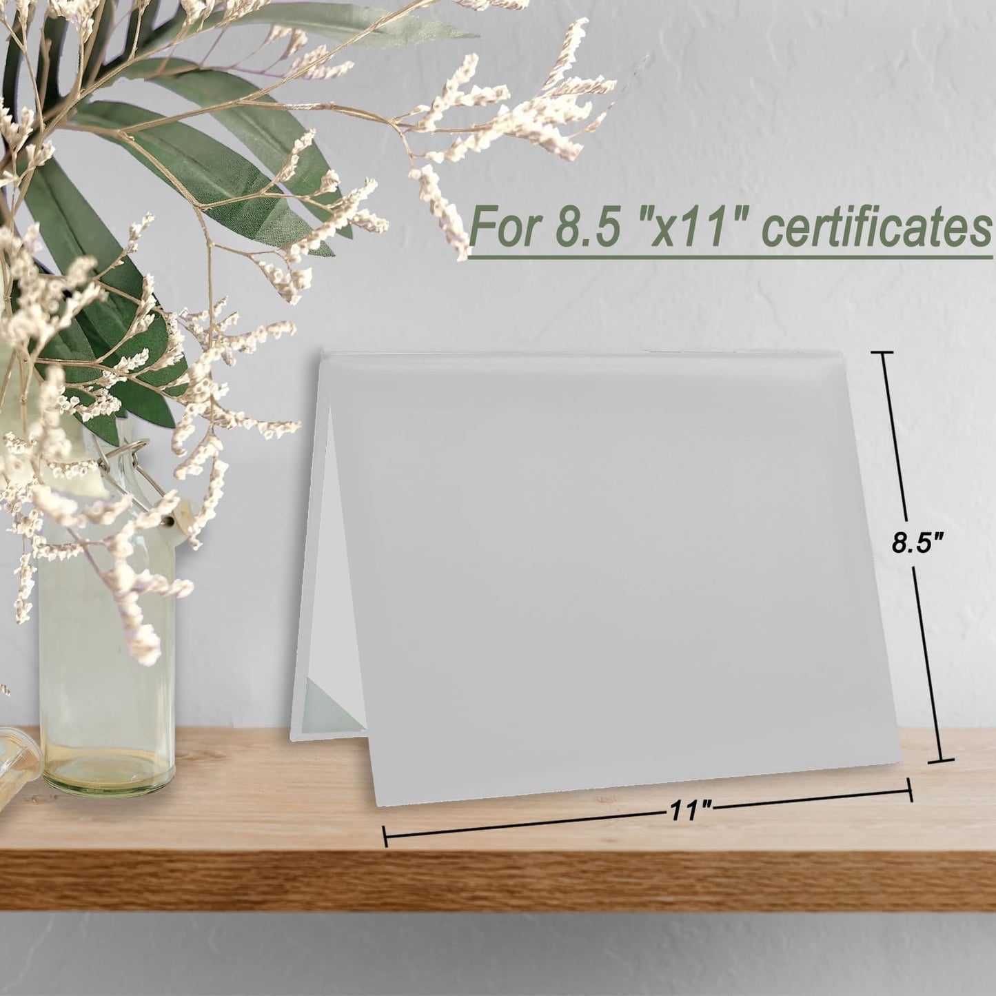 Certificate Holders 8.5"x11" Graduation Diploma Cover Document Leather Folders,White-5 Pack
