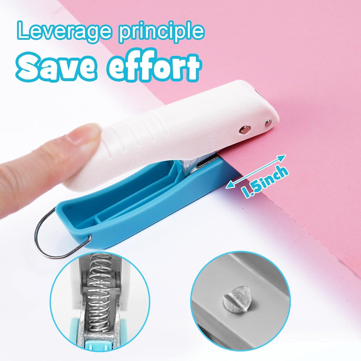 UCEC Handheld Hole Paper Punch, 1/4 Single Hole Punch One-Hole Punch, Small Hole Puncher for DIY Scrapbook Craft Paper Tags Clothing Ticket Tool (2 Pack)