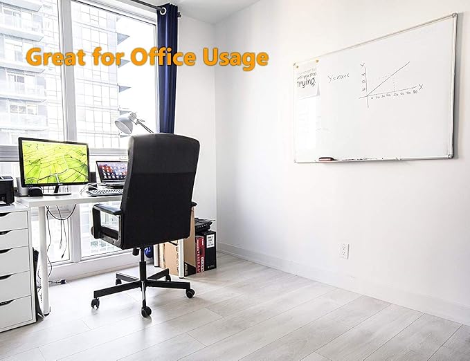 48 x 24-in Magnetic Dry Erase Board with Pen Tray| Aluminum Frame Portable Wall Large Whiteboard Message Presentation Board for Office & Classroom