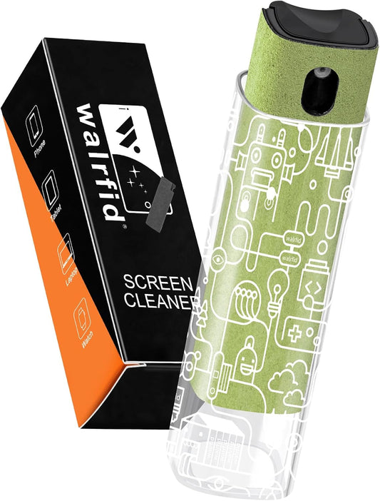 walrfid Car Screen Cleaner Spray and Wipe Cleaning Kit for Electronic iPad, iPhone, Phone, MacBook, TV, Monitor, Tablet Display, with Graffiti Case