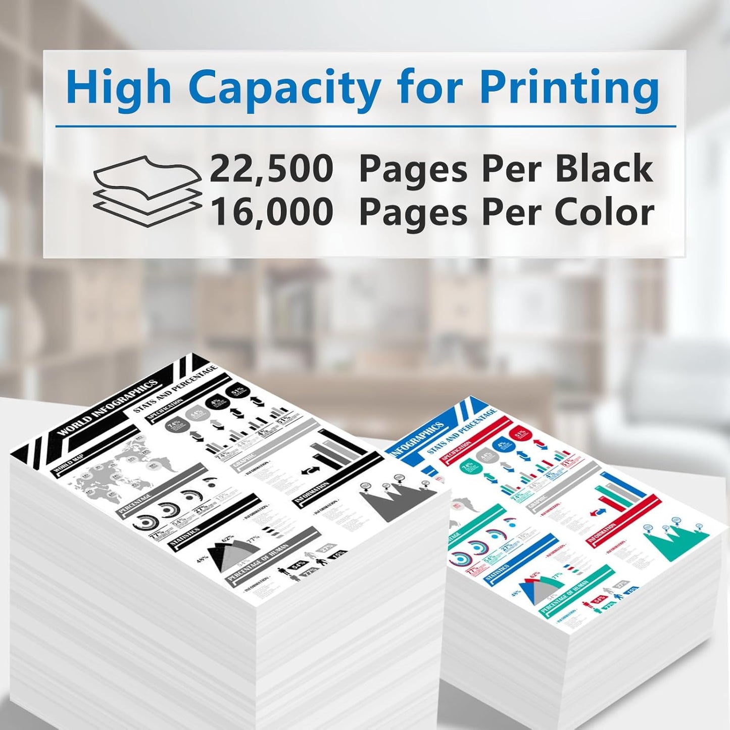 MP C3501 MP C3001 MPC3501 MPC3001 High Capacity Toner Cartridge for MP C3001 MPC3001 MP C3501 MPC3501 LD630 LD635 C9130 C9135 Printers (4 Packs)