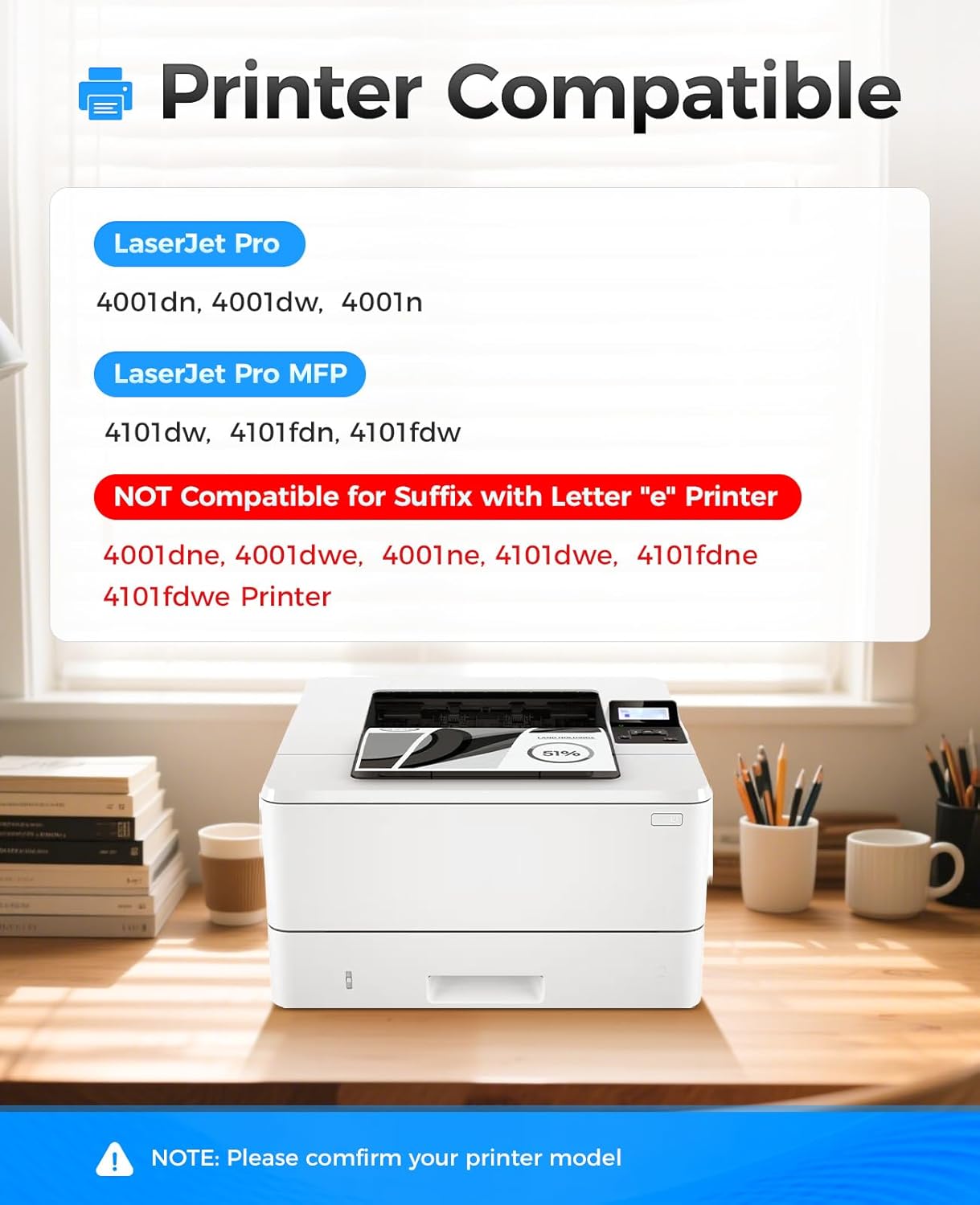 148X Black Toner Cartridge 2-Pack with chip High Yield Replacement for HP 148X W1480X 148A W1480A Compatible with HP LaserJet Pro MFP 4101dw 4101fdn 4101fdw 4001dn 4001dw 4001n 4001 4101 e Printer Ink