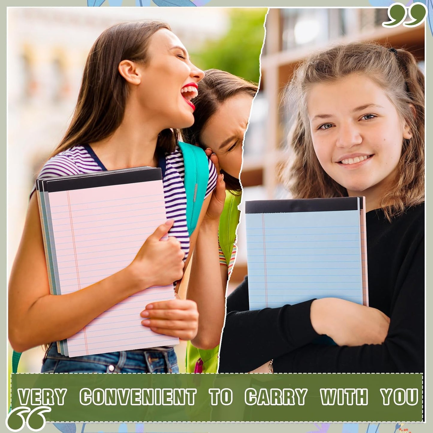 Lincia 24 Pcs 12 Pcs 5" x 8" Small Legal Pads Colored Lined Note Pads Narrow Ruled Writing Notepads 50 Sheets Per Micro Paper Notebook Lined and Perforated for College Office Supplies (Retro Colors)