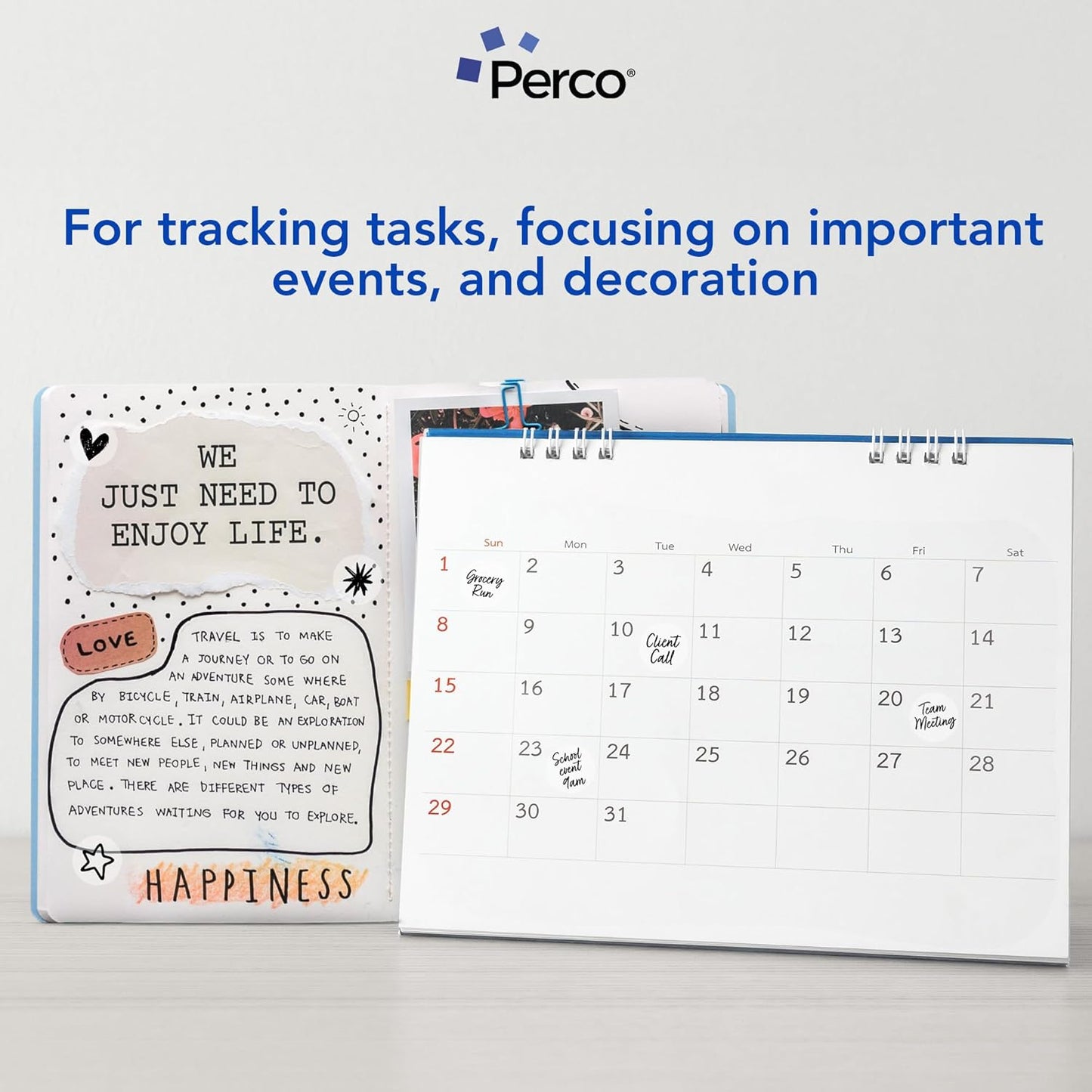 Perco Clear 1-Inch Perforated Circle Dot Sticker Labels — 10 Rolls, 10,000 Round Stickers — with Permanent Adhesive for Inventory Management, Color Coding, Garage Sales, Crafts—Made in USA