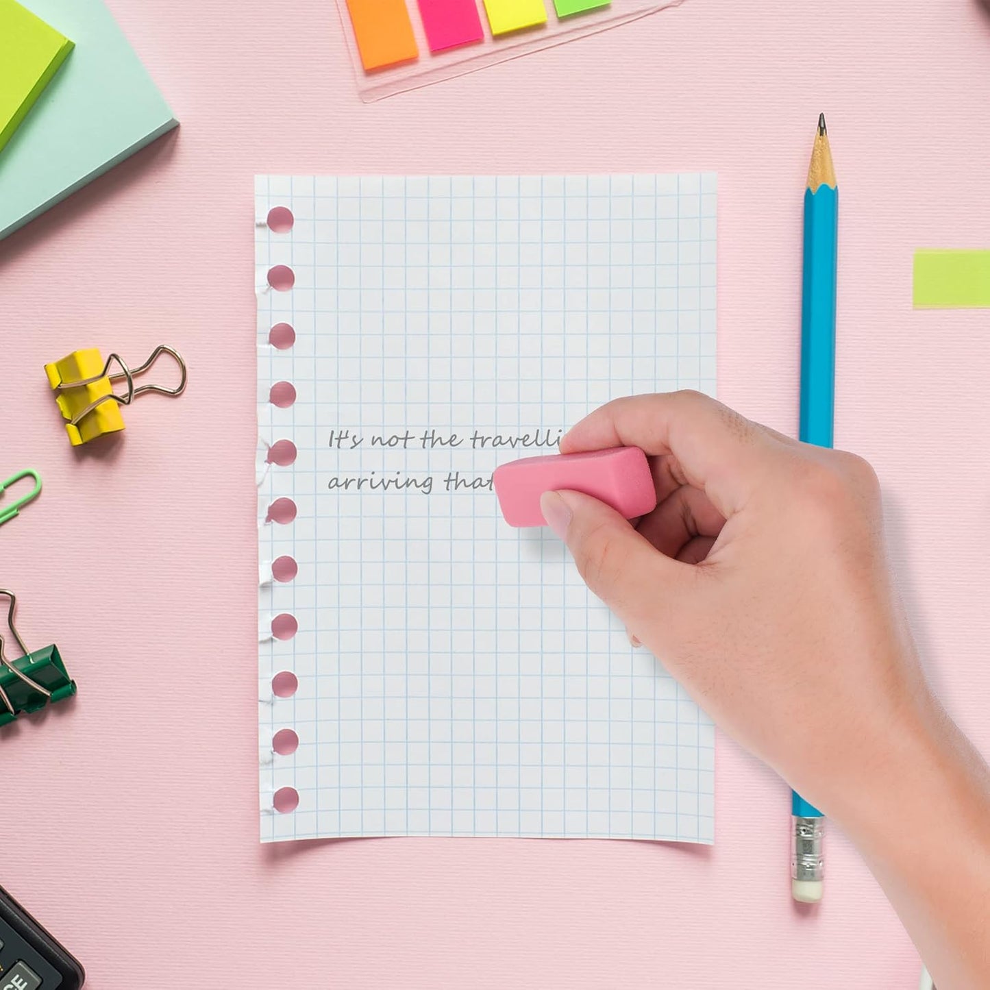 200 Pack Pink Erasers Bulk Latex-Free Soft Erasers Pencil Erasers for Kids Teachers and School and Office Supplies