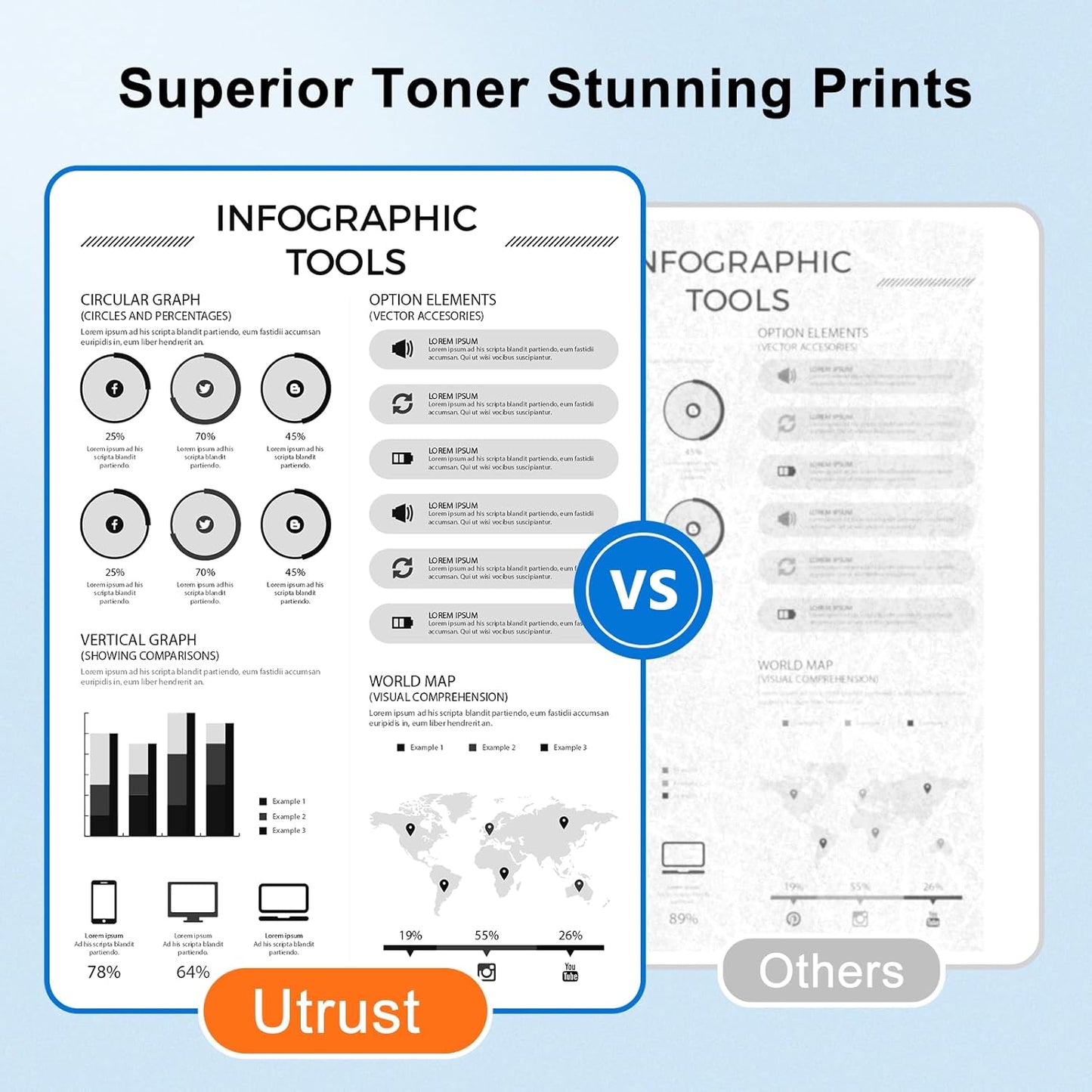 TN760 Toner Cartridge Replacement for Brother TN760 TN-760 TN730 TN-730 Black Toner for HL-L2350DW HL-L2370DW HL-L2395DW MFC-L2710DW MFC-L2750DW DCP-L2550DW Printer (2 Pack)