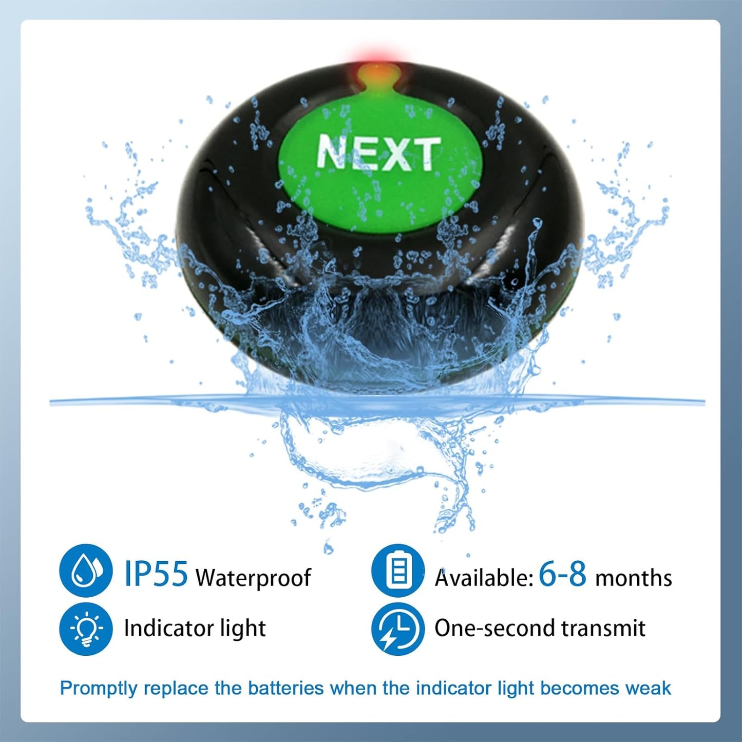 Take a Number System Electronic Queue Calling System with 1 Now Serving Number Display 3 Next Call Button 1 Ticket Dispenser Printer 57mm Thermal Receipt Rolls 1 Remote Control for Office Window