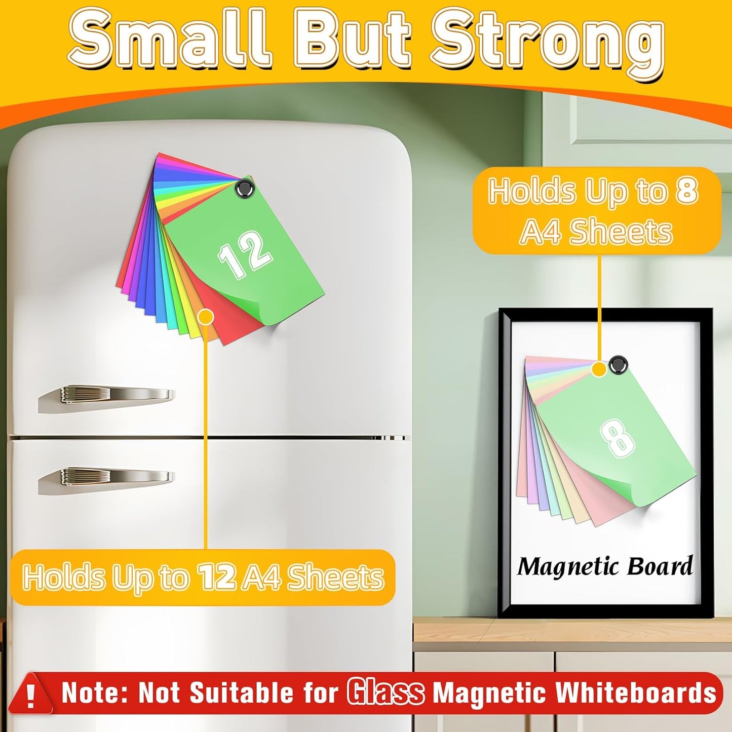 VNDUEEY 200 Pack Black Fridge Magnets, Refrigerator Magnets Whiteboard Magnets, Magnet Refrigerator, Magnetic Push Pins, Small and Strong Magnet for Home, Office, School, Locker and Map