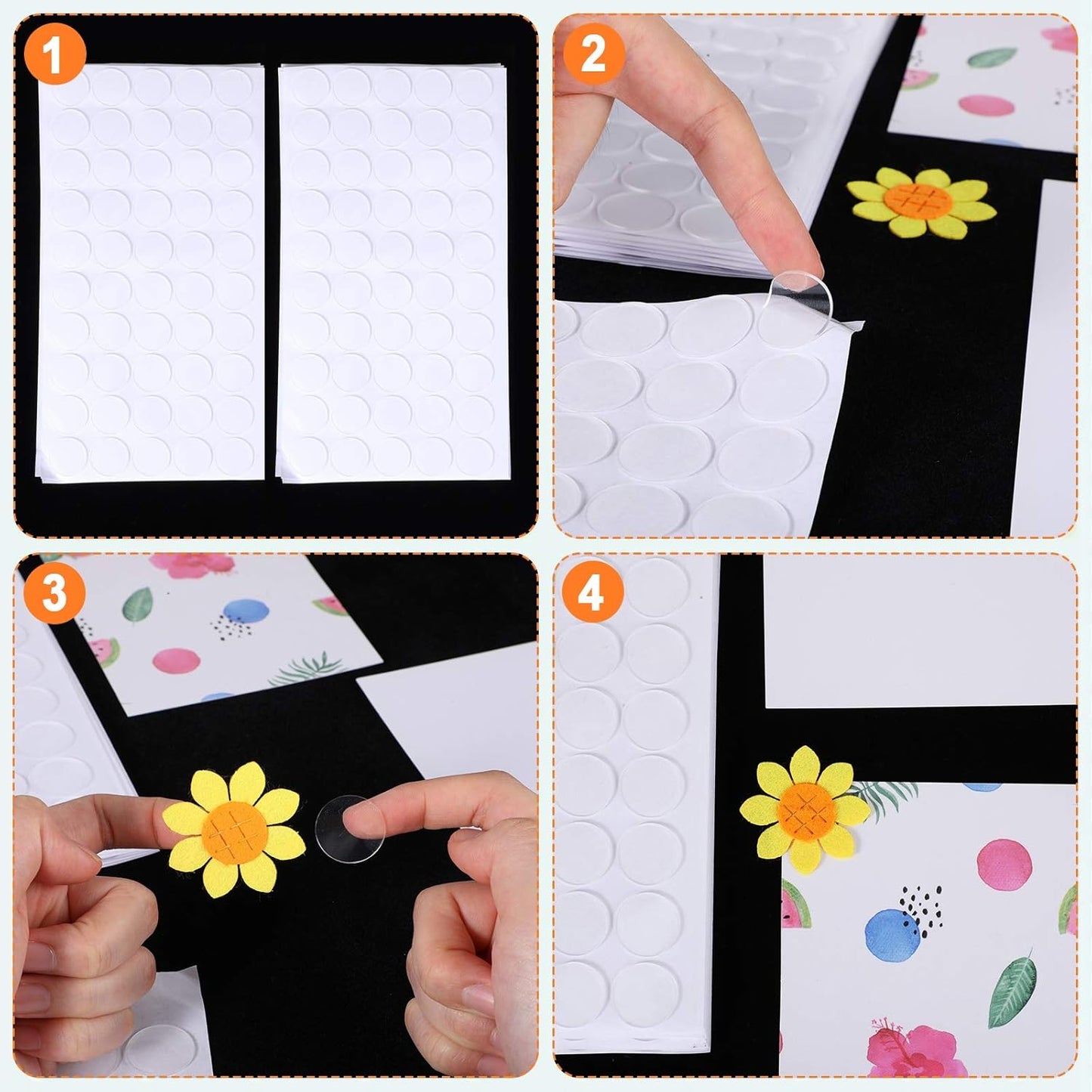 Zonon 1000 Pcs Double Sided Adhesive Dots Clear Glue Point Tape Stickers Balloon Glue Round Mini No Traces Adhesive Sticker Dot Sticker for Classroom Decor Craft DIY Office (0.79 Inch/ 20 mm)