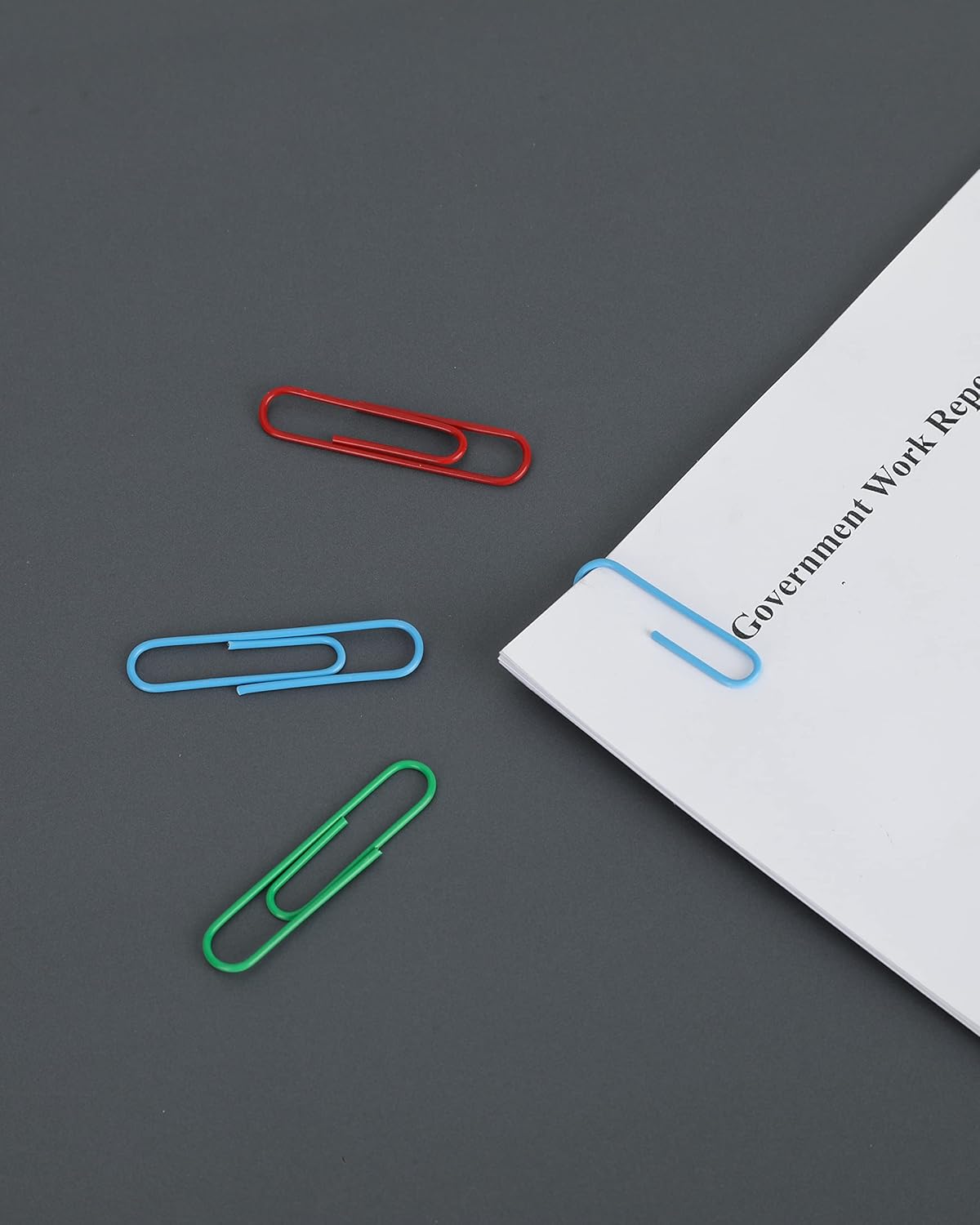 PAPERPAL Paperclips for Office School & Personal Use, Duo Size Vinyl Coated Paper Clip (2" & 1-2/7"), 540 Large & Medium Size Paper Clips (360 in No.1 Size, 180 in Jumo Size), Assorted Color