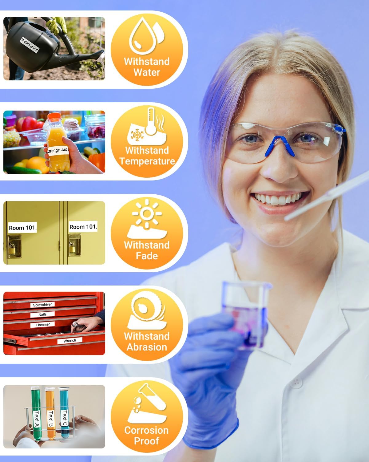 MarkDomain TZe-251 24mm Label Tape Compatible Brother P Touch TZe TZ Tape 24mm 0.94 Laminated White TZe-251 TZe251 TZ251 1 Inch for Ptouch PT-D600 PT-D610BT PTP700 PTP710BT Label Maker, 3-Pack