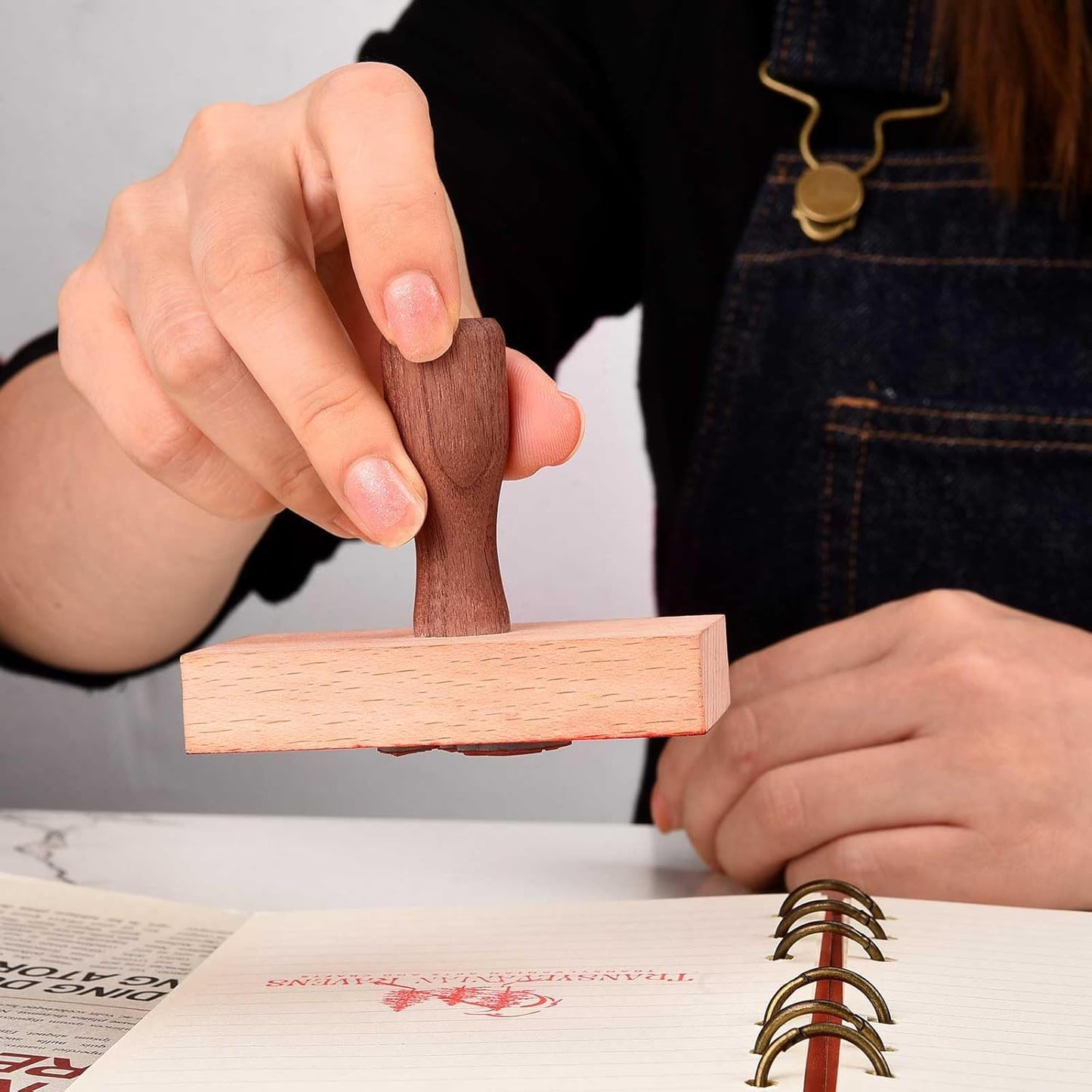 Custom Stamp - Personalized Logo/Address/Name Stamp Multiple Sizes Wooden Rubber Stamps