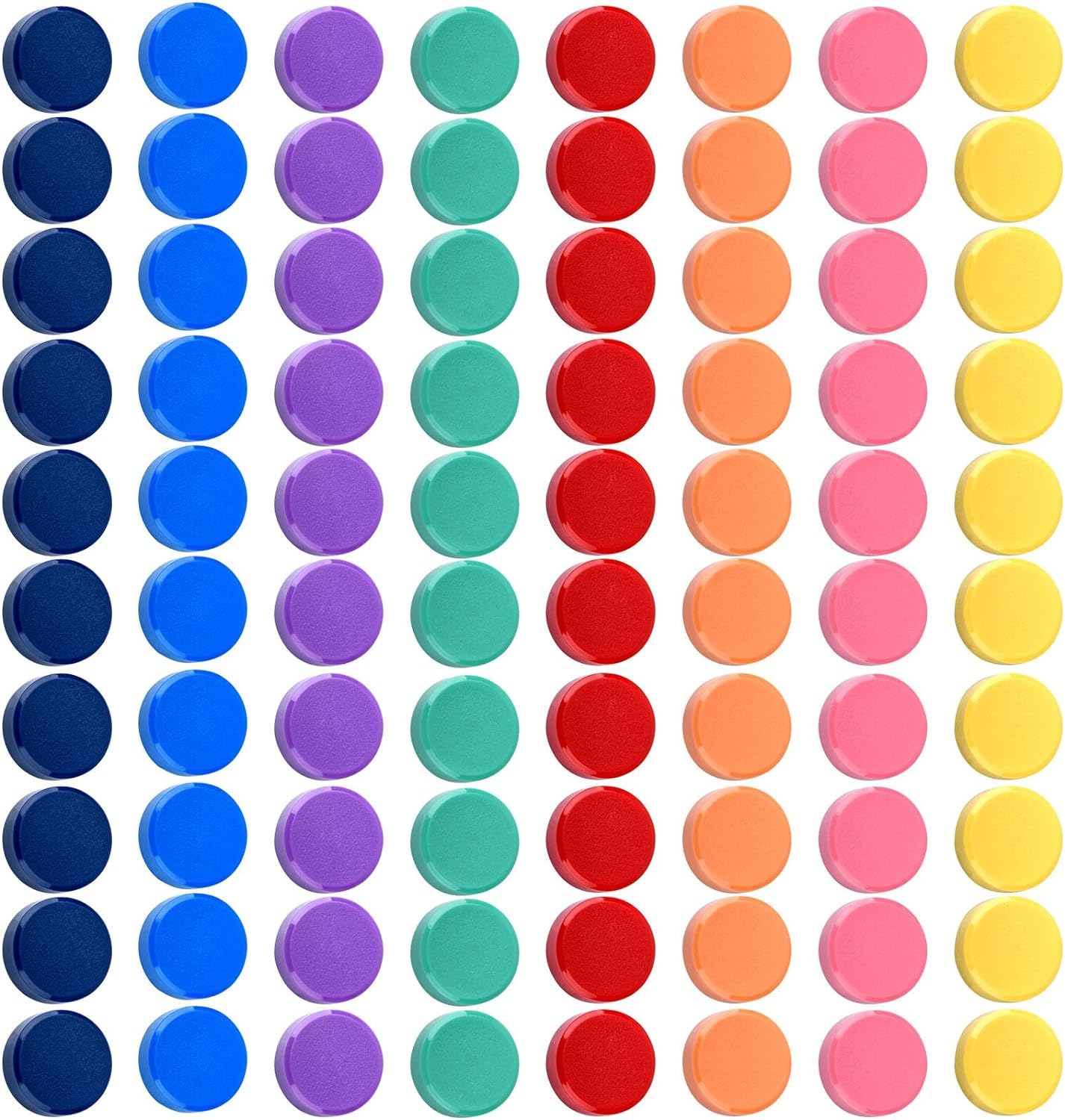 80 Pack Small Fridge Magnets,20MM Colorful Round Magnets for Whiteboard, 8 Colors Refrigerator Magnet,Small Cute Magnet for Decorative Locker Kitchen Office