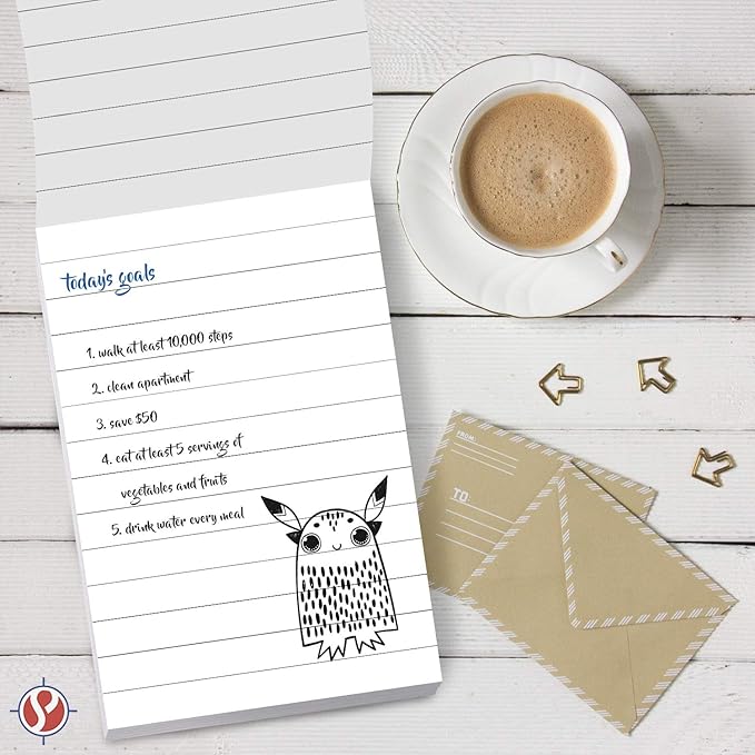 Memo Pads, White, With Black Lines – Lined Paper Notepads, Scratch Pad, Writing Pad for Planning, To-Do Lists, Appointments, Reminders, Home, Office – 50 Sheets Per Pad, 10 Pads per Pack – 4" x 6"