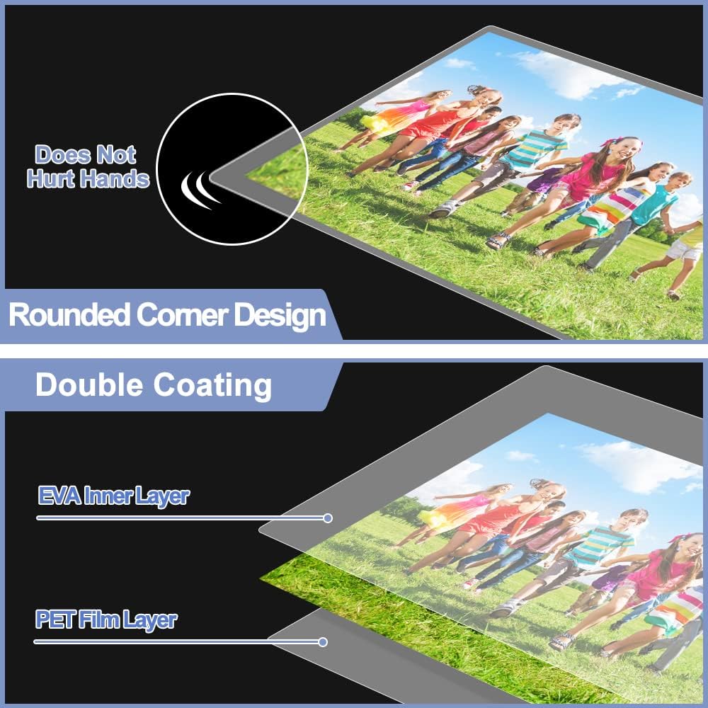 Laminating Sheets, PANDRI 300 Pack Thermal Laminating Pouches Holds 11 x 17 Inch, 3 Mil Plastic Laminator Paper 11.5 x 17.5 Inch, Clear Round Corner