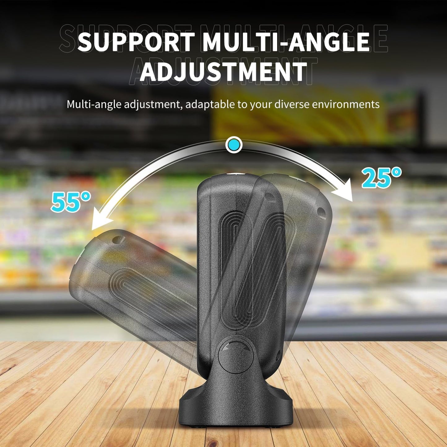 NetumScan Automatic Hands-Free Barcode Scanner - 1D/2D Desktop USB Wired Scanner for Retail Store, Warehouse, Supermarket, POS System, Checkout Counter (Windows/Mac/Linux)