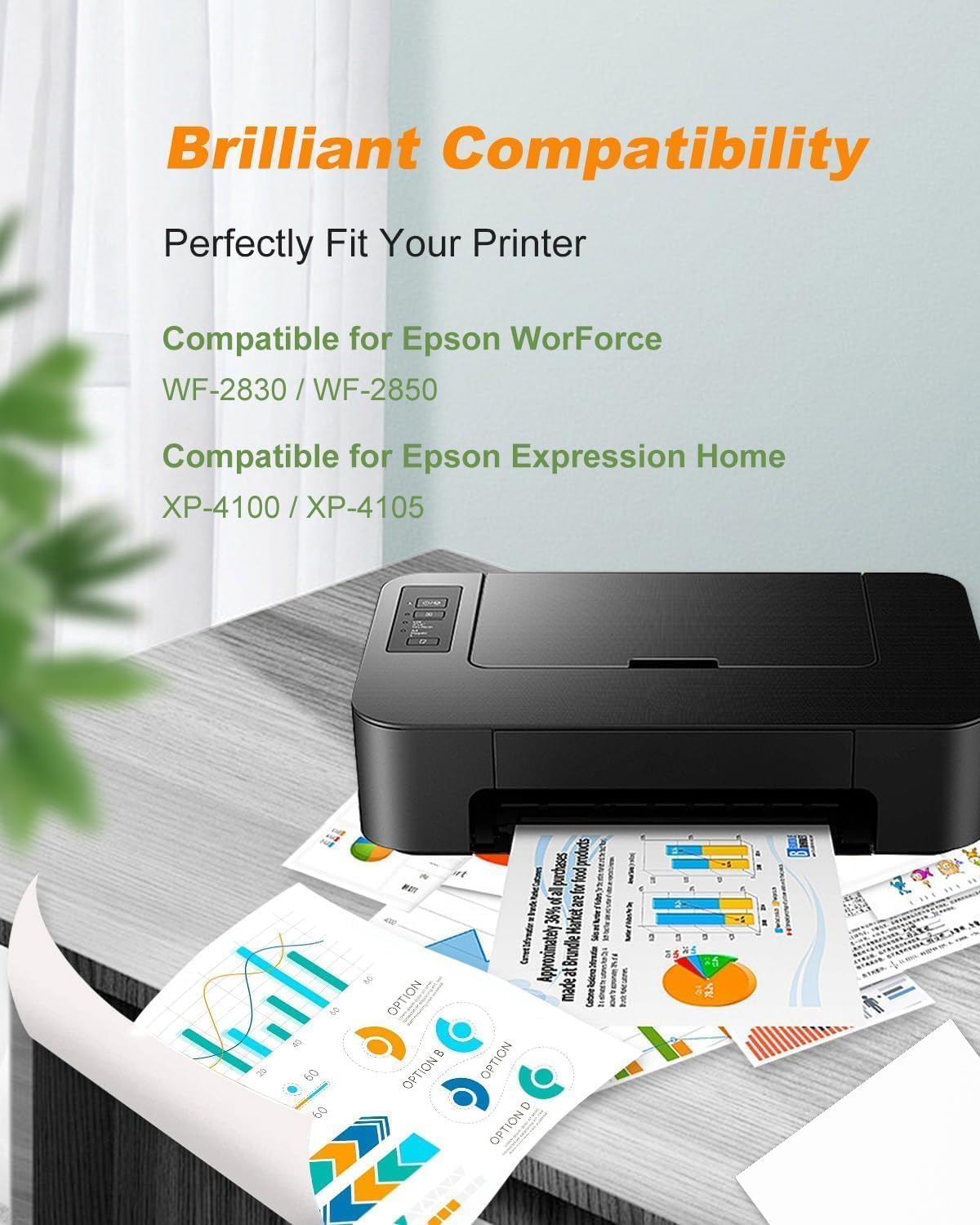 MILEKO 212XL Remanufactured Ink Cartridges Replacement for Epson 212 XL T212 Work for Epson Workforce WF-2850 WF-2830 Expression Home XP-4100 XP-4105 Printer (2 Black, Cyan, Yellow, Magenta, 5-Pack)