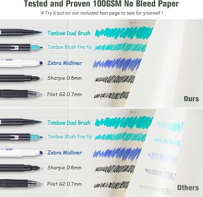 College Ruled Notebook, Large B5 Lined Journal Notebook, 314 Numbered Pages Work Notebook with Index Stickers, 100gsm Thick Paper, Hardcover Vegan Leather Journal for Women Men School Office, Green