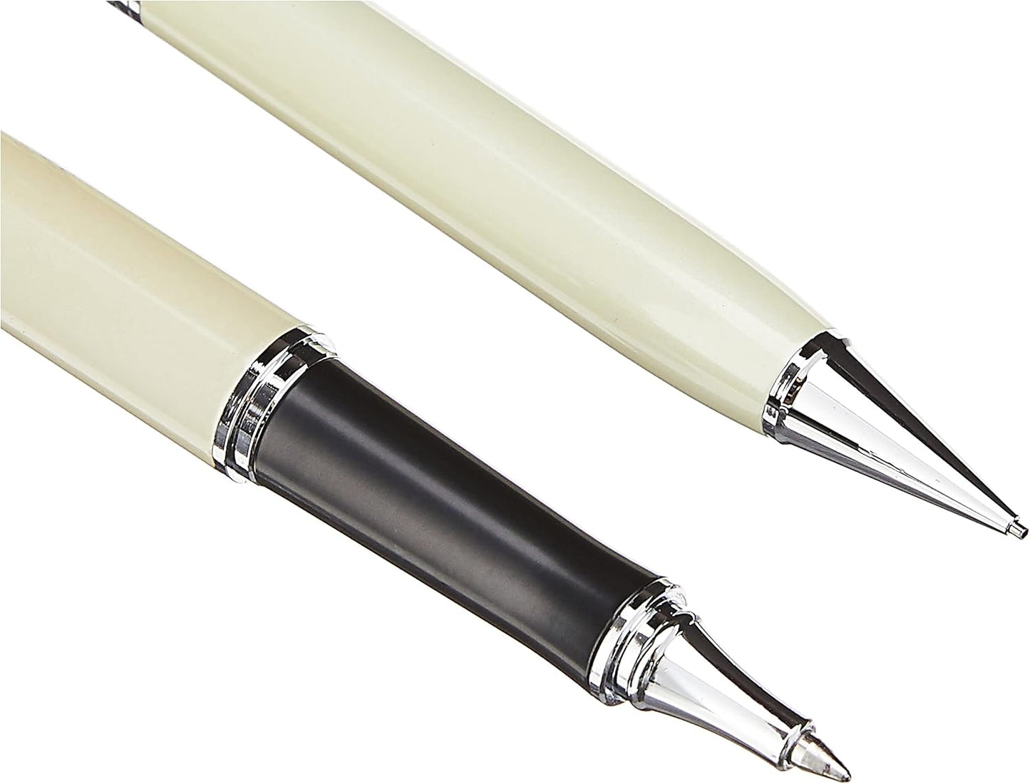 Pentel Libretto Roller Gel Pen and Pencil Set with Gift Box, Pen 0.7mm and Pencil 0.5mm, Cream Barrels (K6A8W-A)