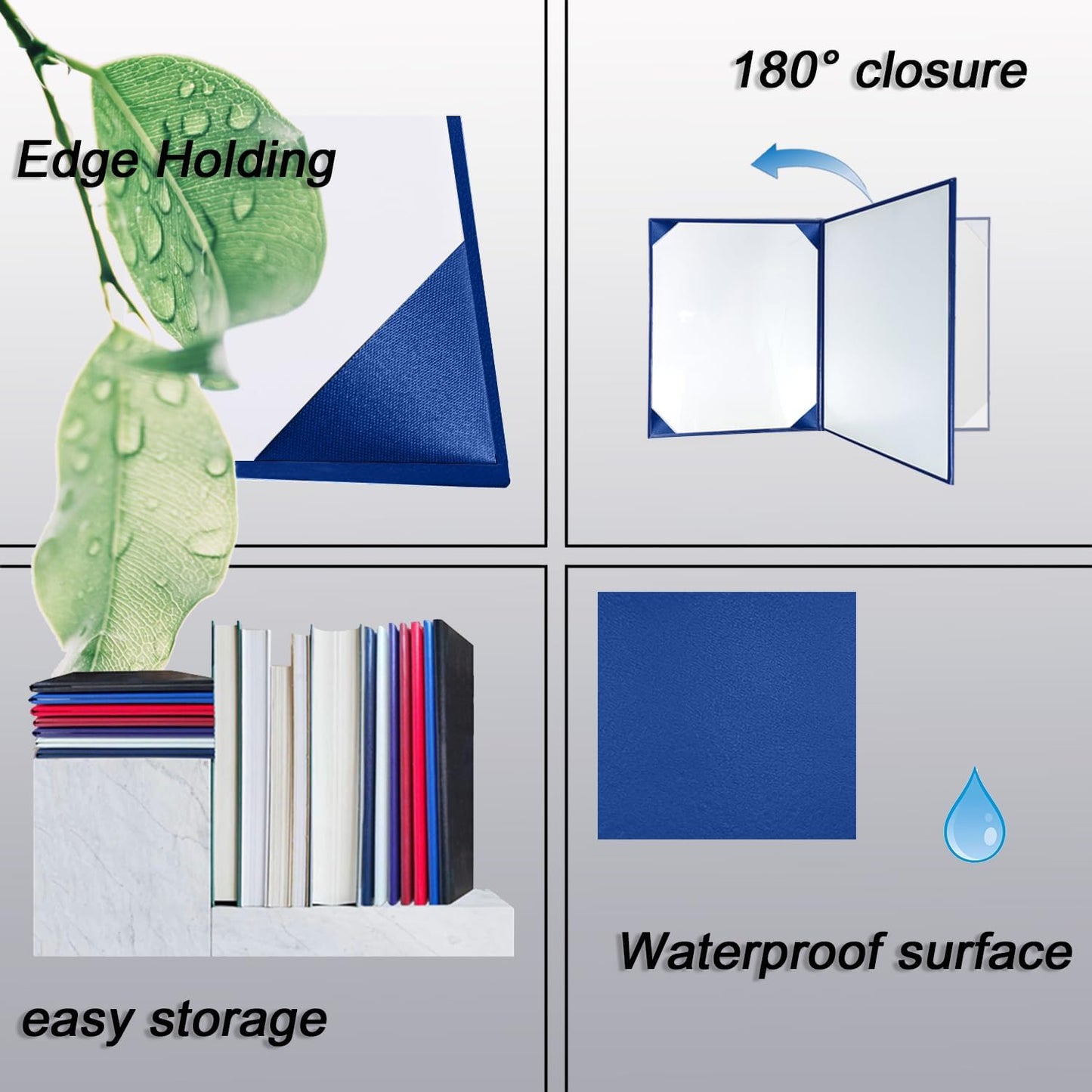 Certificate Holders 8.5"x11" Graduation Diploma Cover Document Leather Folders,Royal blue-20 Pack