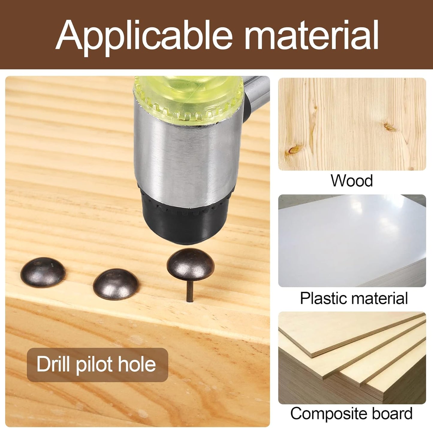 Retro Solid Pure Brass Tacks as Antique Upholstery Nails for Furniture, Decorative Push Pins for Wood,Carpet Tacks,Hardware Tacks,Cap Nails,Thumb Tacks，Brass Fasteners（7/10",18mm Black Color,10 Pcs)