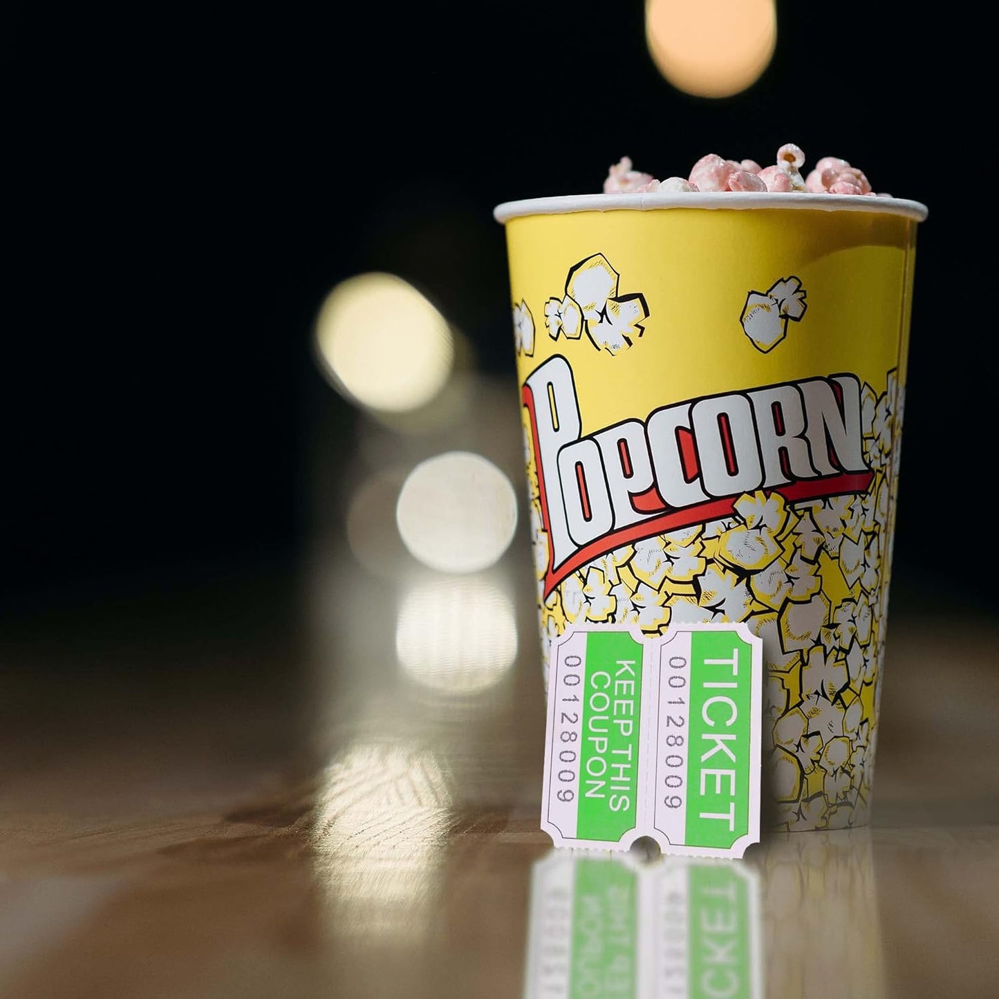 ESSENTIAL 1000 Green Double RaffleTickets Roll, Raffle Tickets Printable for Leisure, Movie Watching, Entertainment