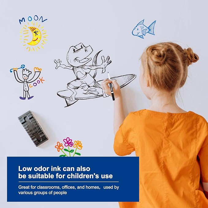 Comix Low Odor Dry Erase Markers, Fine Tip Whiteboard Markers, 36 Bulk 12 Assorted Colors Markers for Kids Teachers Office & School Supplies