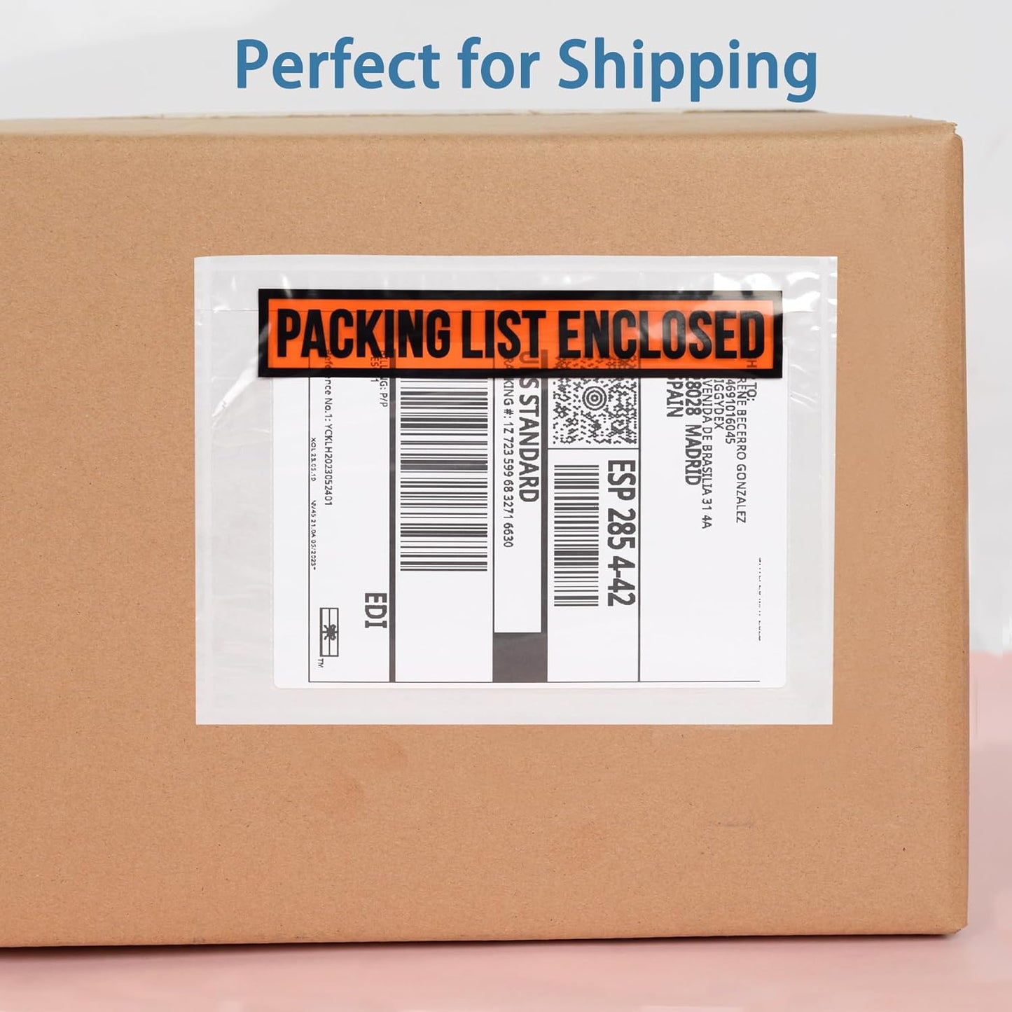 100 PCS 4.5"x 5.5" Packing List Envelopes - Self-Adhesive Shipping/Mailing Pouch Enclosed Bags for Packing Slips Invoice Label…