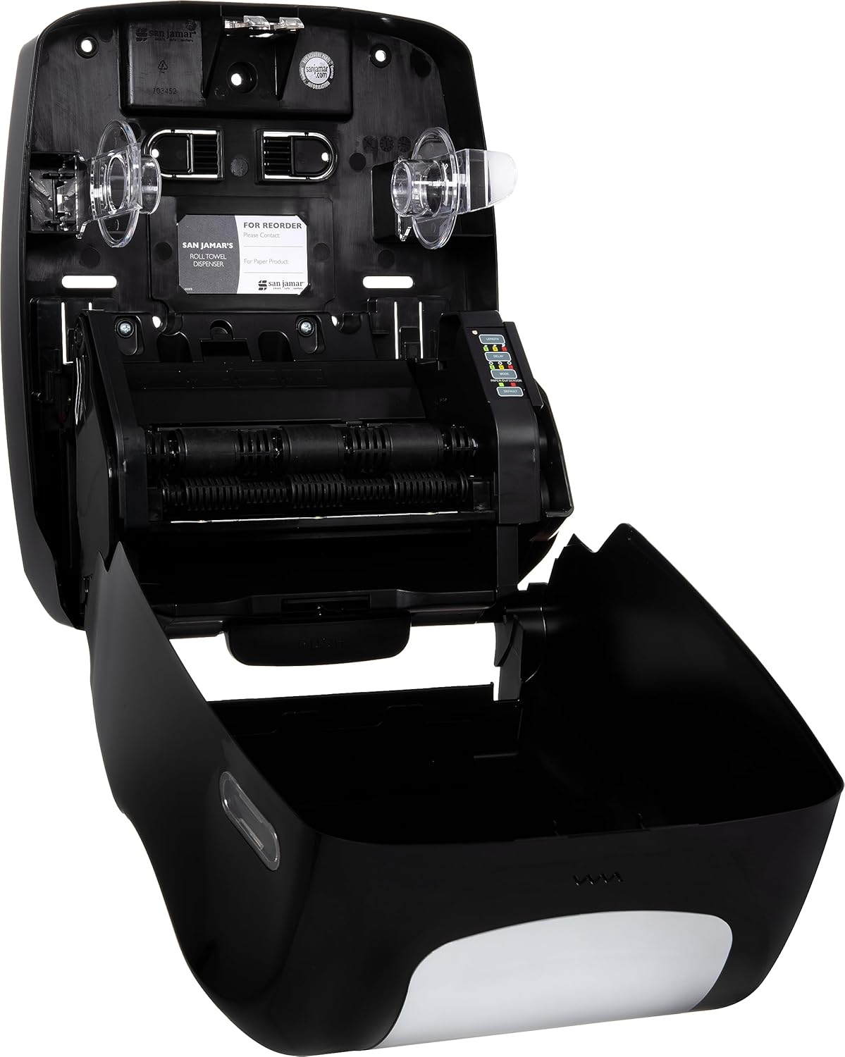 San Jamar Summit Paper Towel Dispenser Hybrid Dispenser for Bathroom, Kitchens, and Restaurants, Plastic, 10.25 x 16.75 x 13.25 Inches, Black