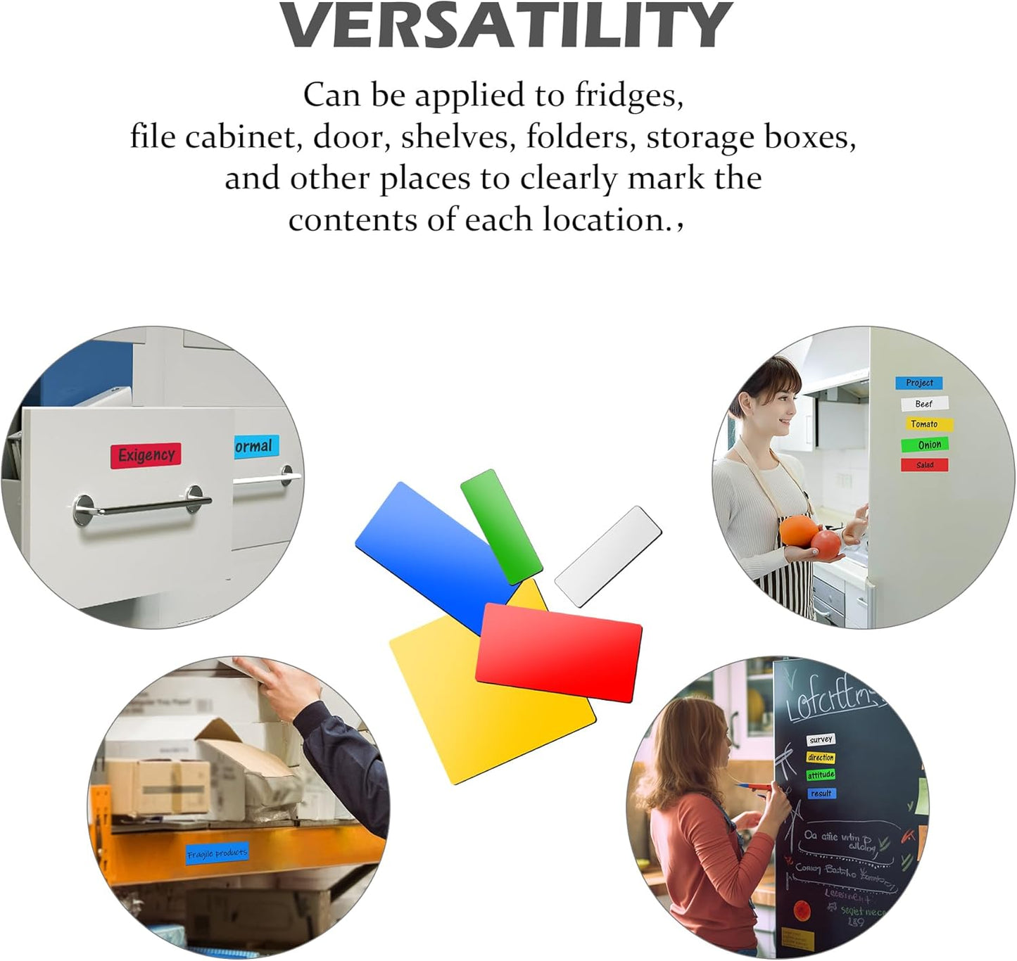 Realth Dry Erase Magnetic Labels White (2'' × 4'' 40 Pcs),Blank Reusable Magnet Stickers, Magnets for Whiteboard, Washable Magnetic Sheets for Classroom Fridge Office, Name Tags for Teachers Students