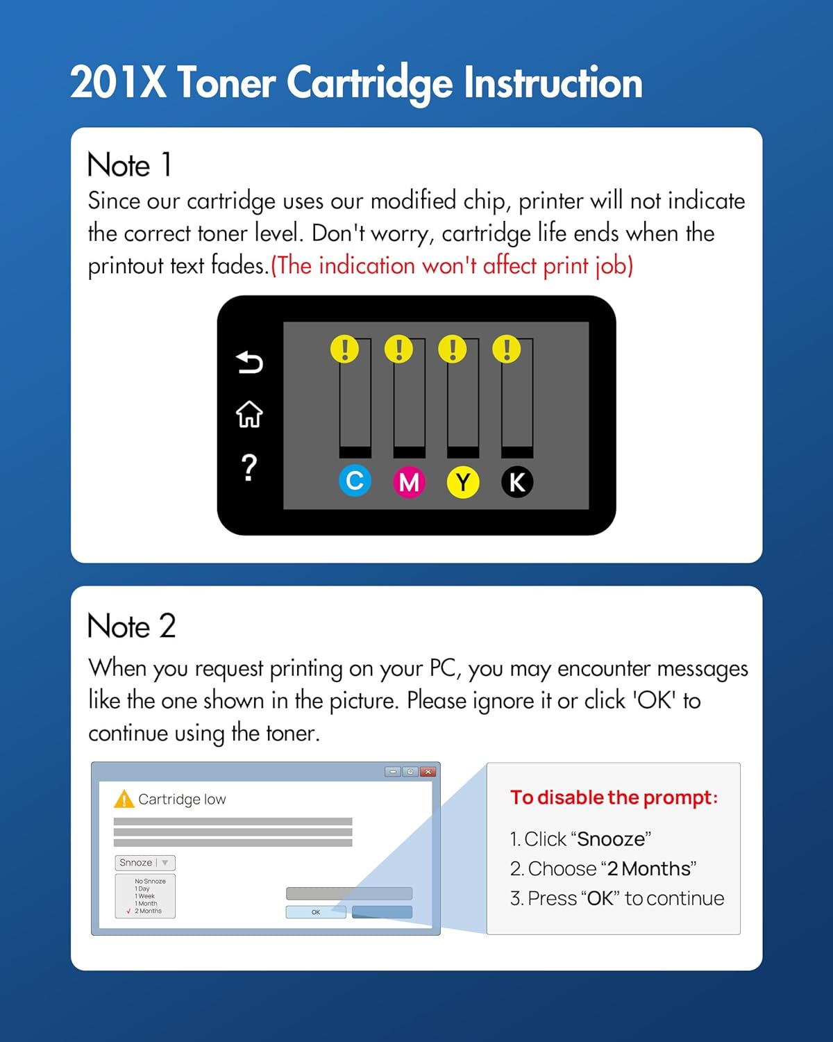 201X Toner Cartridges 4 Pack Replcement for hp 201x 201x 4 Pack High Yeild Comaptible with HP Color Laserjet MFP M277dw M252dw M252n M277 M277n M277c6 Printer CF400A CF401A CF402A CF403A