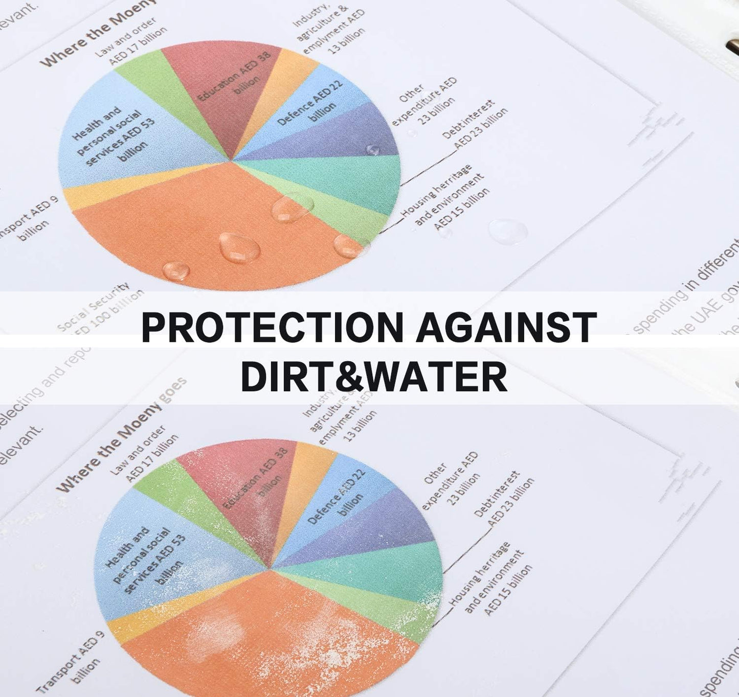 Sheet Protectors, PANDRI 300 Pack Clear Heavy Duty Plastic Page Protectors Sheet Reinforced 11-Hole Fit for 3 Ring Binder Fits Standard 8.5 x 11 Paper, 9.25 x 11.25 Top Loaded, Excluding Acid