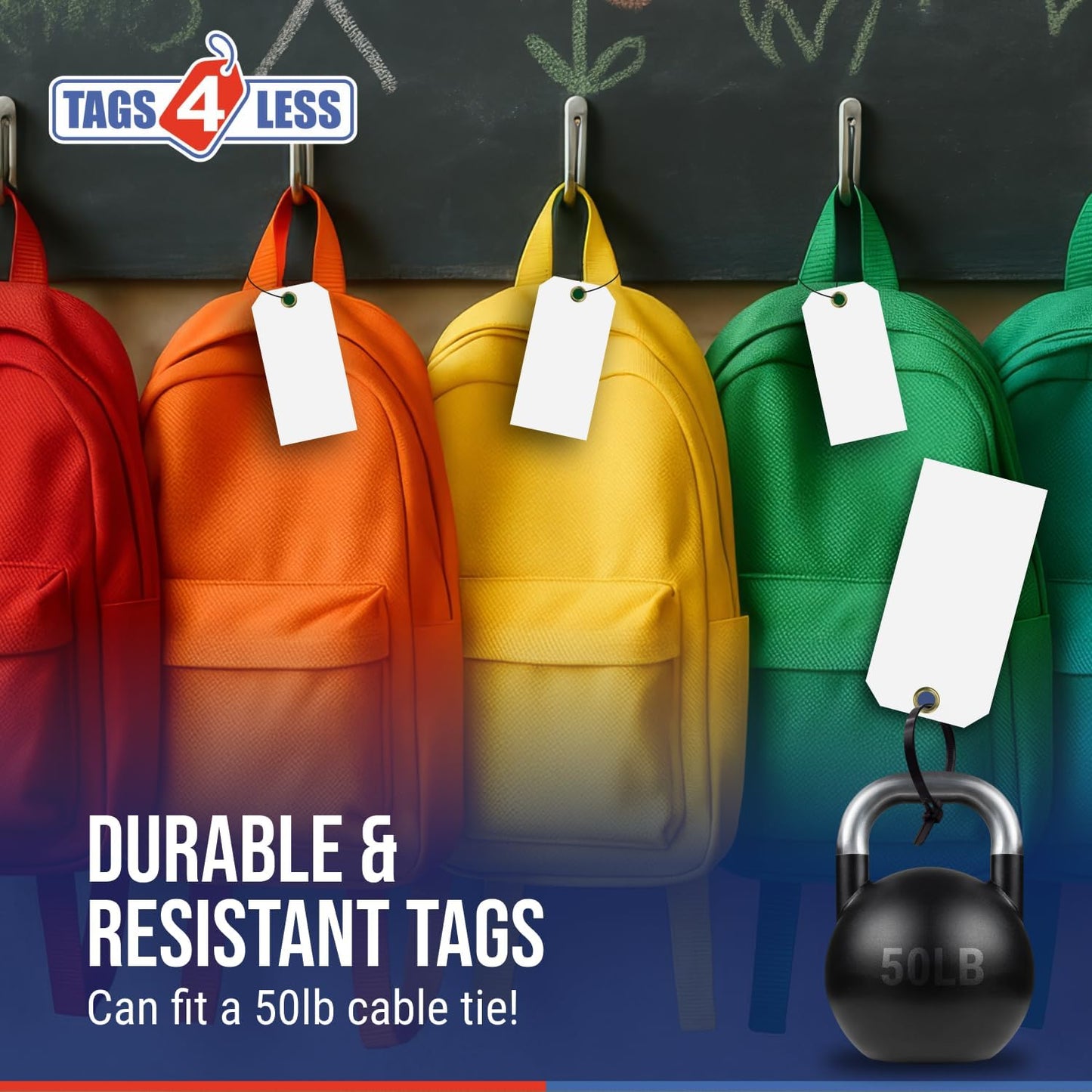 Tags 4 Less 15 Mil Waterproof Plastic Tags, Pack of 100 – 4” x 8” Heavy Duty Plastic Tags for Labeling, Outdoor Tagging, Equipment Labeling, Luggage, Valves & More (Fluorescent Pink)