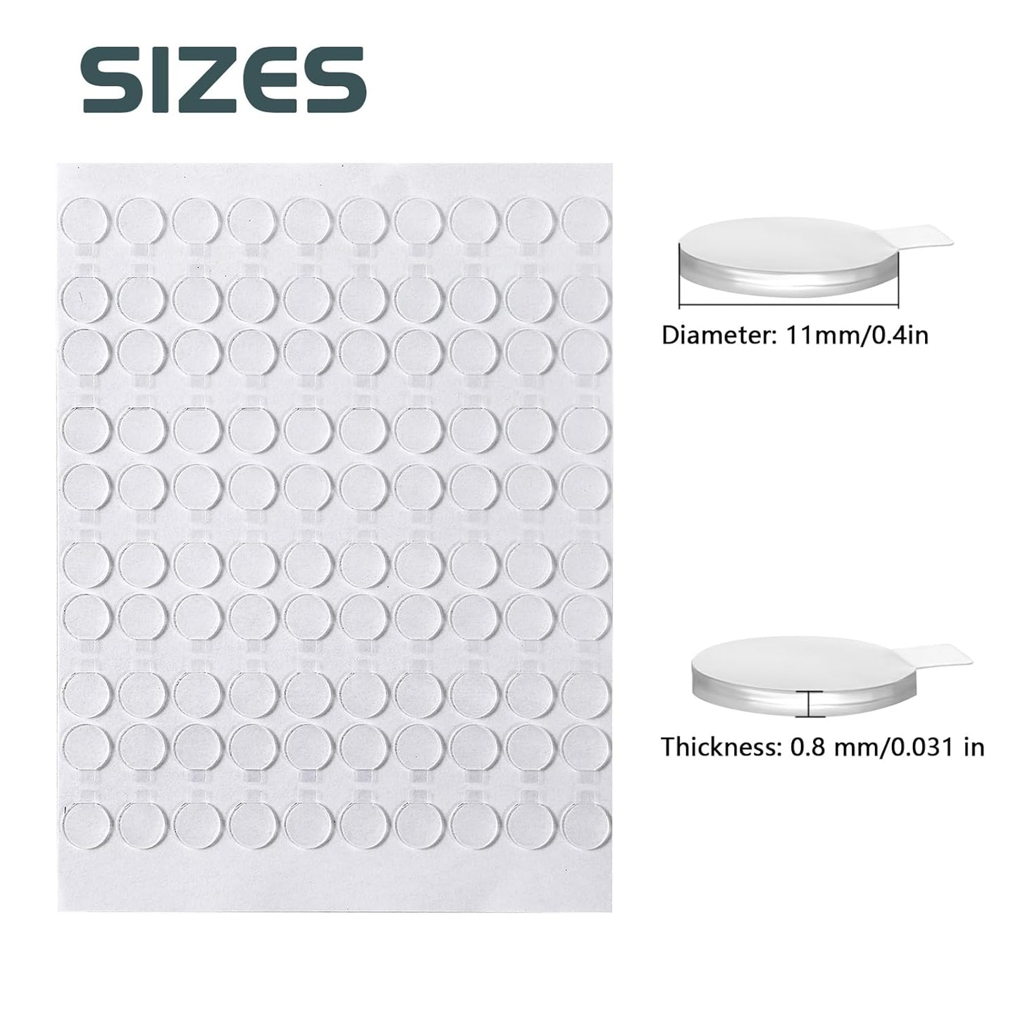 Adhesive Stick dots Two-Sided Sided Mounting Putty Stick Tack for Wall Hanging Crafts Balloons Festival Party Decorations,Clean Removable(0.4"*0.4"-100)