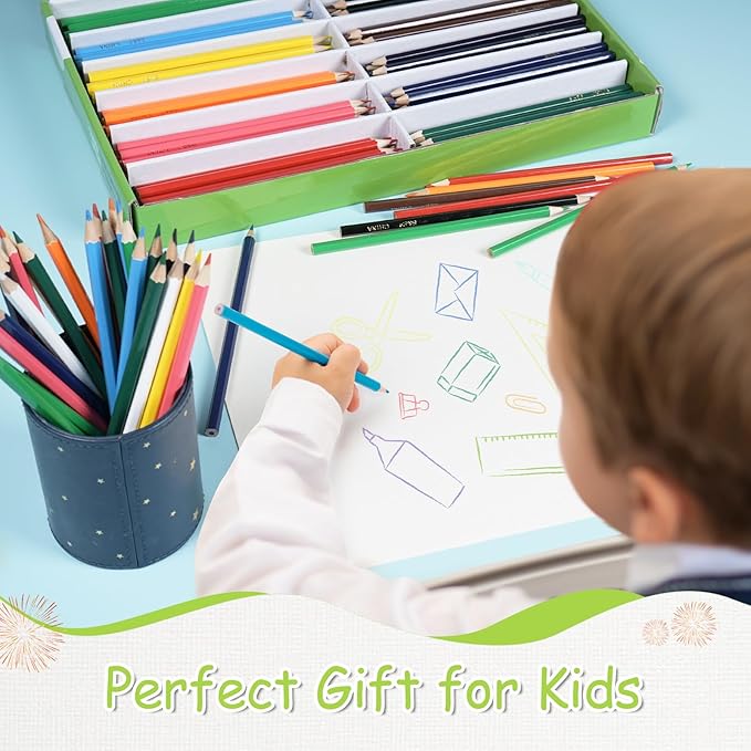 S & E TEACHER'S EDITION Colored Pencils 360Pcs,Coloring Pencils Set for Adults Kids Drawing Pencils for Sketch, Woodcase Lead,Wooden Colored, Back to school Christmas Gifts