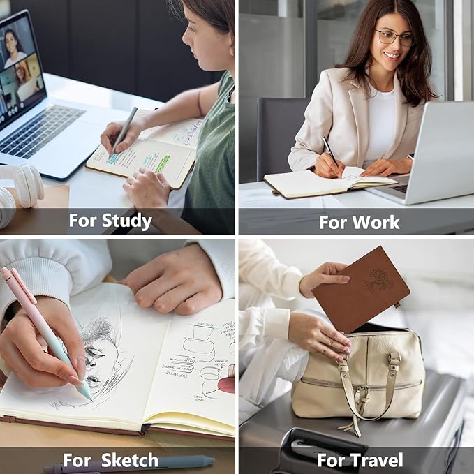 PERCUN Lined Journal Notebook for Men & Women, 160 Pages College Ruled Journal for Writing, A5 Hardcover Leather Notebooks for Work, School, Business, Travel, Daily Diary 5.9" x 8.5" - Brown