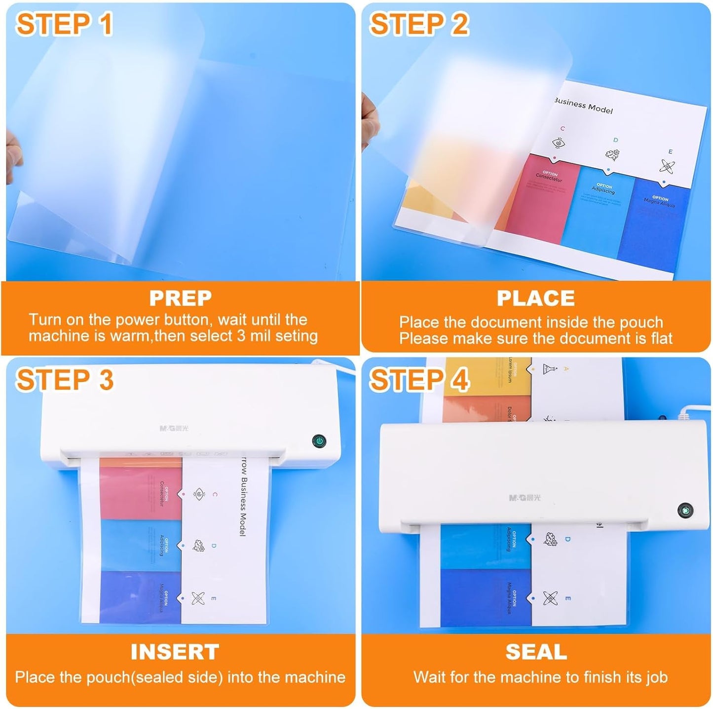 CAREGY Thermal Laminating Pouches, Holds 8.5 x 11 Inch Sheets,1200 Pack Laminating Sheets, 3 Mil, 9 x 11.5 Inches Lamination Sheet Paper for Laminator, Clear, Letter Size, Office and School Supplies