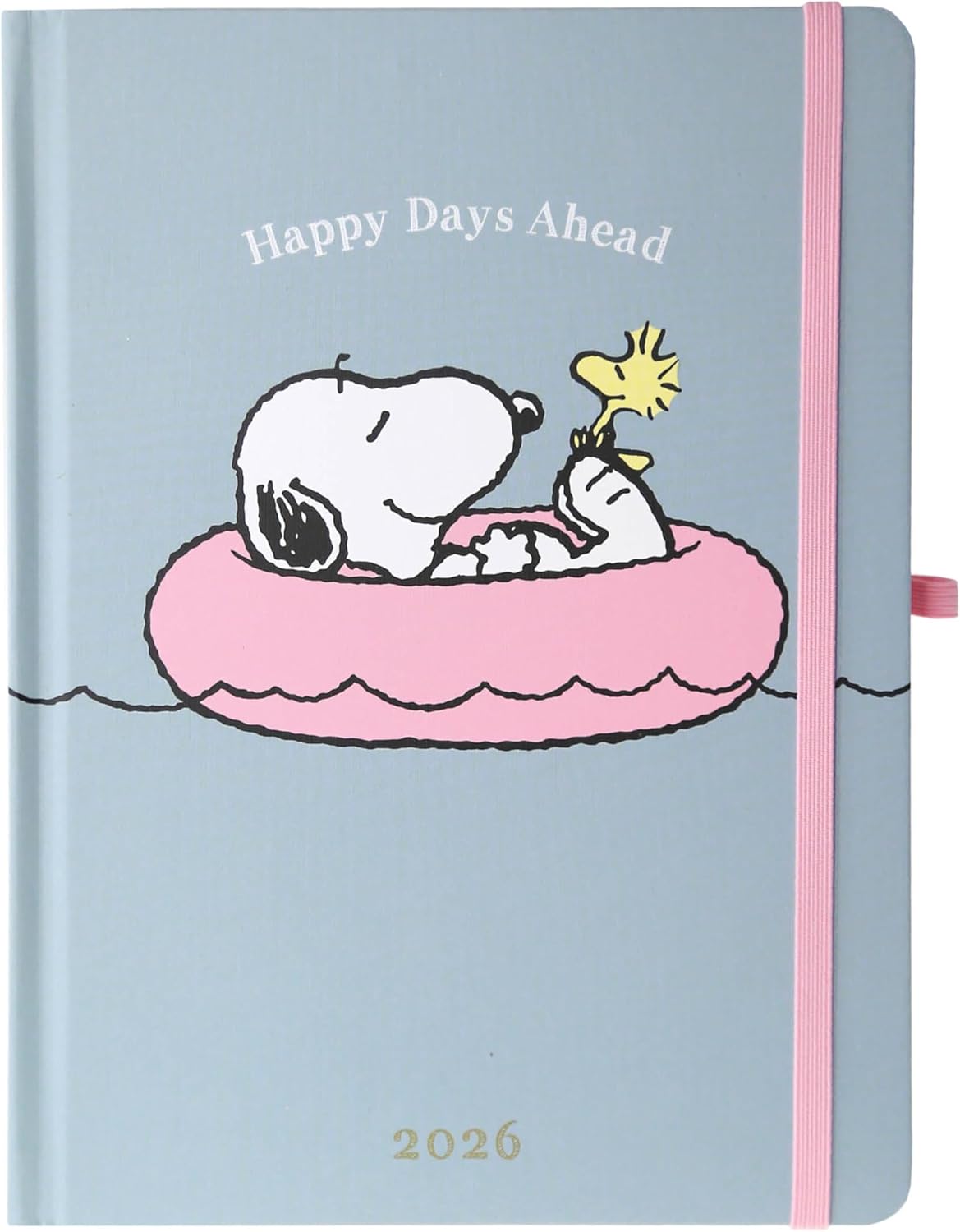 July 2025 – Dec. 2026 Planner by Graphique, Weekly and Monthly Planner, 18 Months Calendar, Hardcover, Peanuts Pink Floatie, 6” x 8”