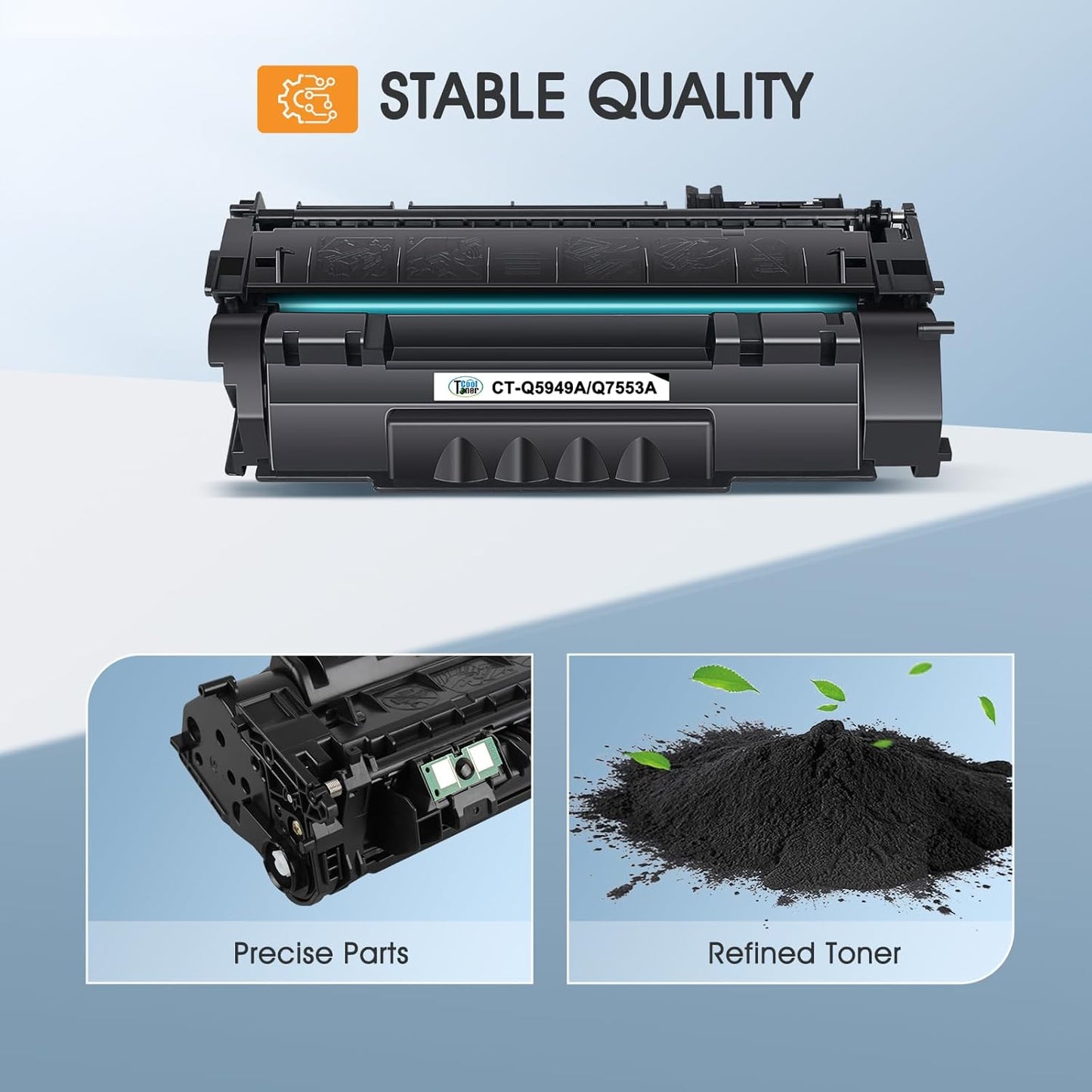 49A Q5949A 1320 Toner Cartridge Black 2-Pack Compatible Replacement for HP 49A 49X 53A 53X Q5949A Q5949X Q7553A Q7553X for HP 1320 1320n 1320tn P2015 P2015dn 1160 3390 3392 P2014 P2015d Printer Ink