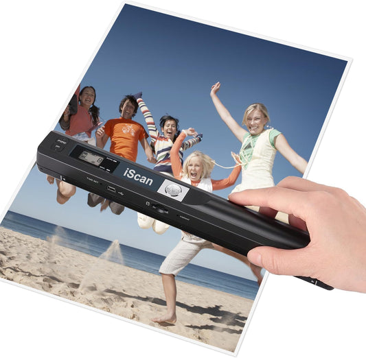 Portable Scanner, Photo Scanner for A4 Documents, Scanners for Computers, Document Scanner in 900 Dpi with 16G SD, Uploads Images to Computer Via USB Cable, Needn't Driver, JPG/PDF