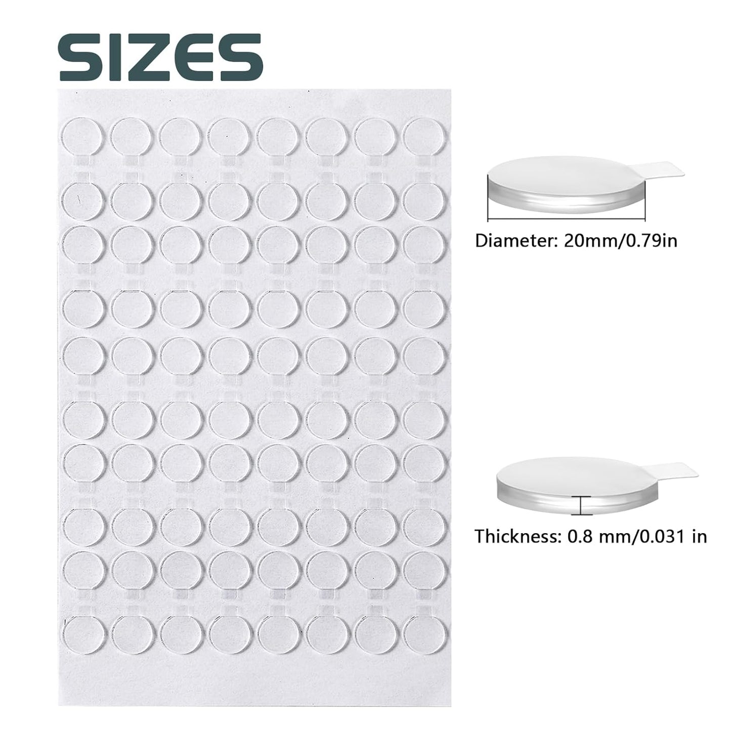 Adhesive Stick dots Two-Sided Sided Mounting Putty Stick Tack for Wall Hanging Crafts Balloons Festival Party Decorations,Clean Removable(0.79"*0.79"-480)