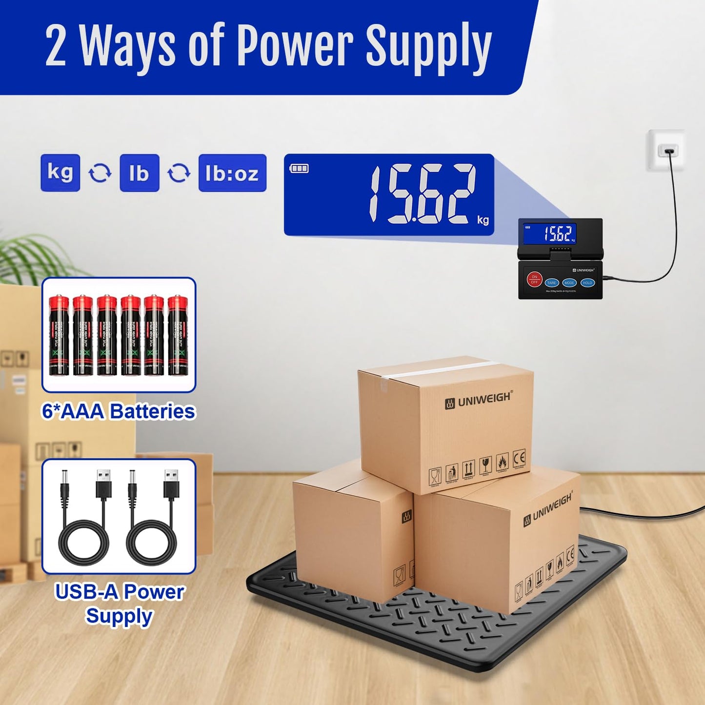 440lb Postal Scale,10g Accuracy Digital Shipping Scale for Packages with Backlit LCD,Alloy Steel Platform,USB-A/Battery Power,Tare/Hold/Auto-Off,Mail Scale for Small Business Postage Weighing