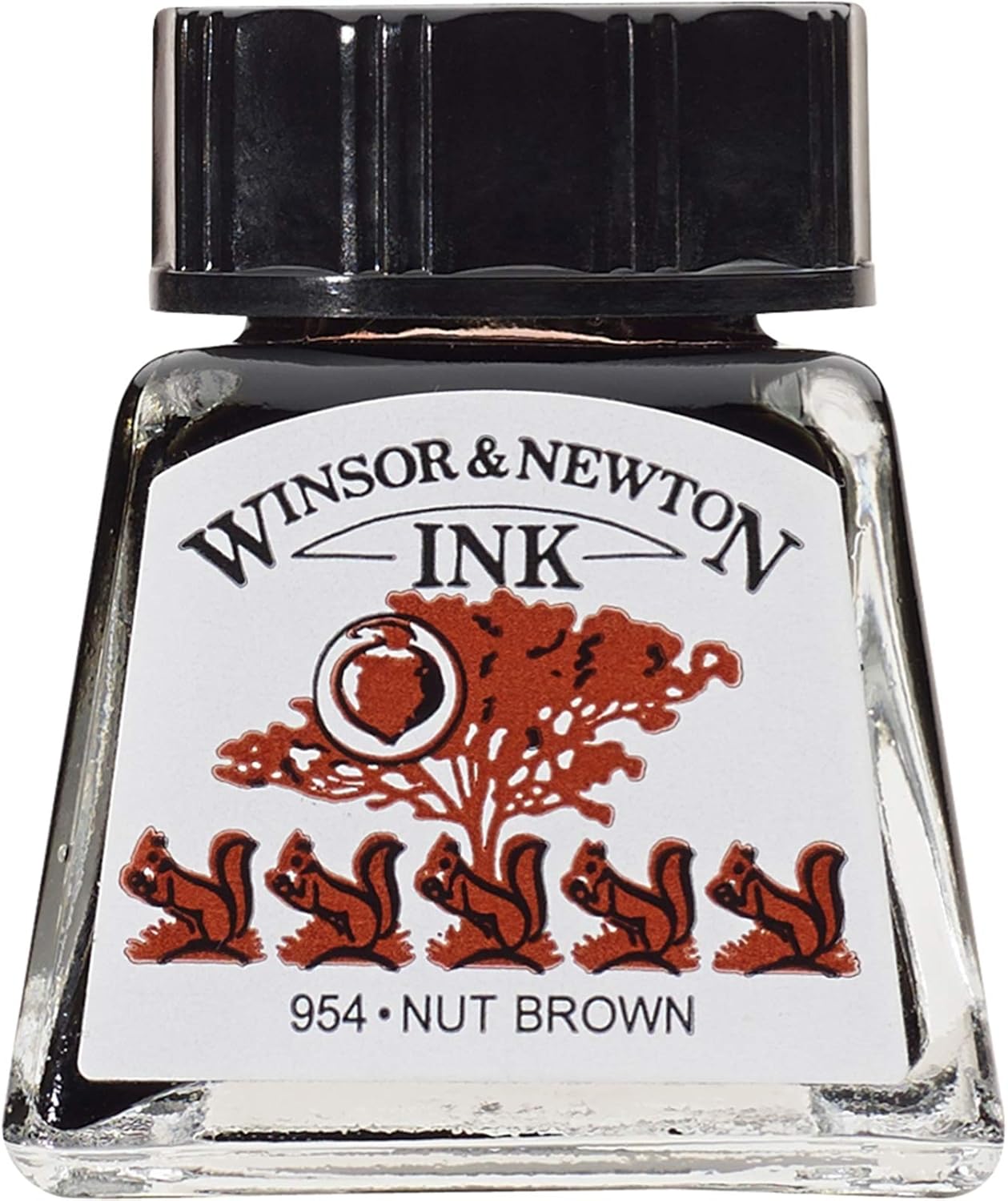 Winsor & Newton Drawing Ink, 14ml Bottle, Nut Brown
