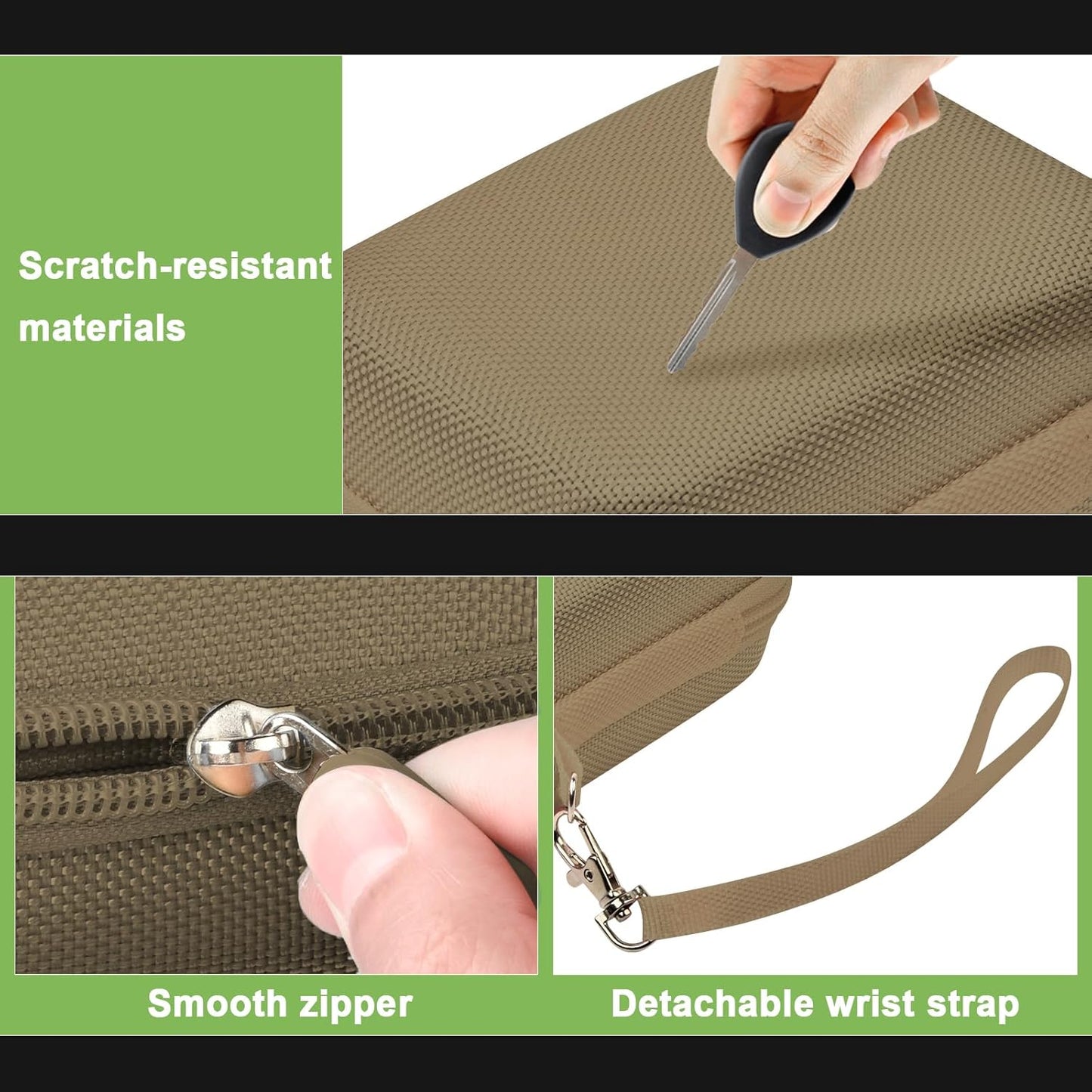 Digital Camera Case Compatible with VAHOIALD FHD 1080P/ for CAMKORY Digital Point and Shoot/for KODAK PIXPRO FZ45-BK 16MP Vlogging/for IWEUKJLO/for Nsoela, Holder for SD Card More- Brown (Box Only)